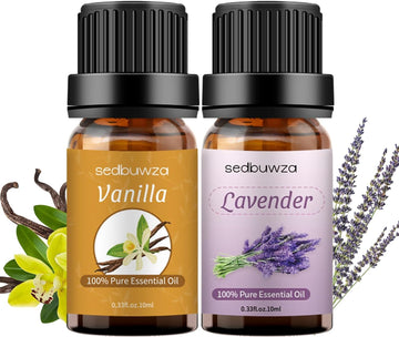 Sedbuwza Vanilla Oil Lavender Essential Oil Gift Set, 100% Pure Organic Fragrance Oil Set for Diffuser Sedbuwza uk supplements