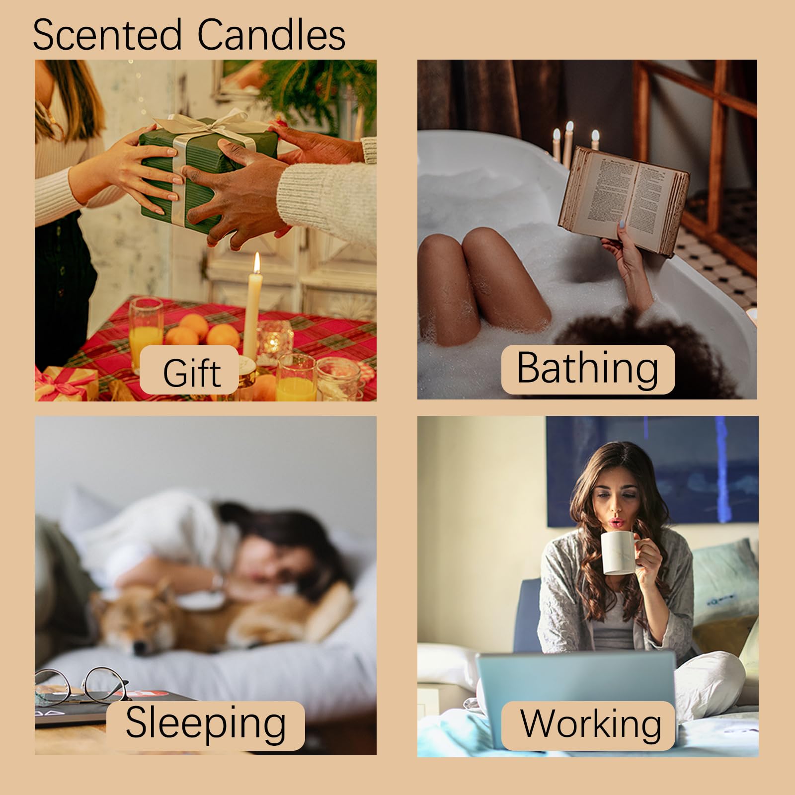 Aromagic 5 Pack Scented Candles Gift Set,Jar Candles Valentine's Day Gifts for Women aromagic uk supplements