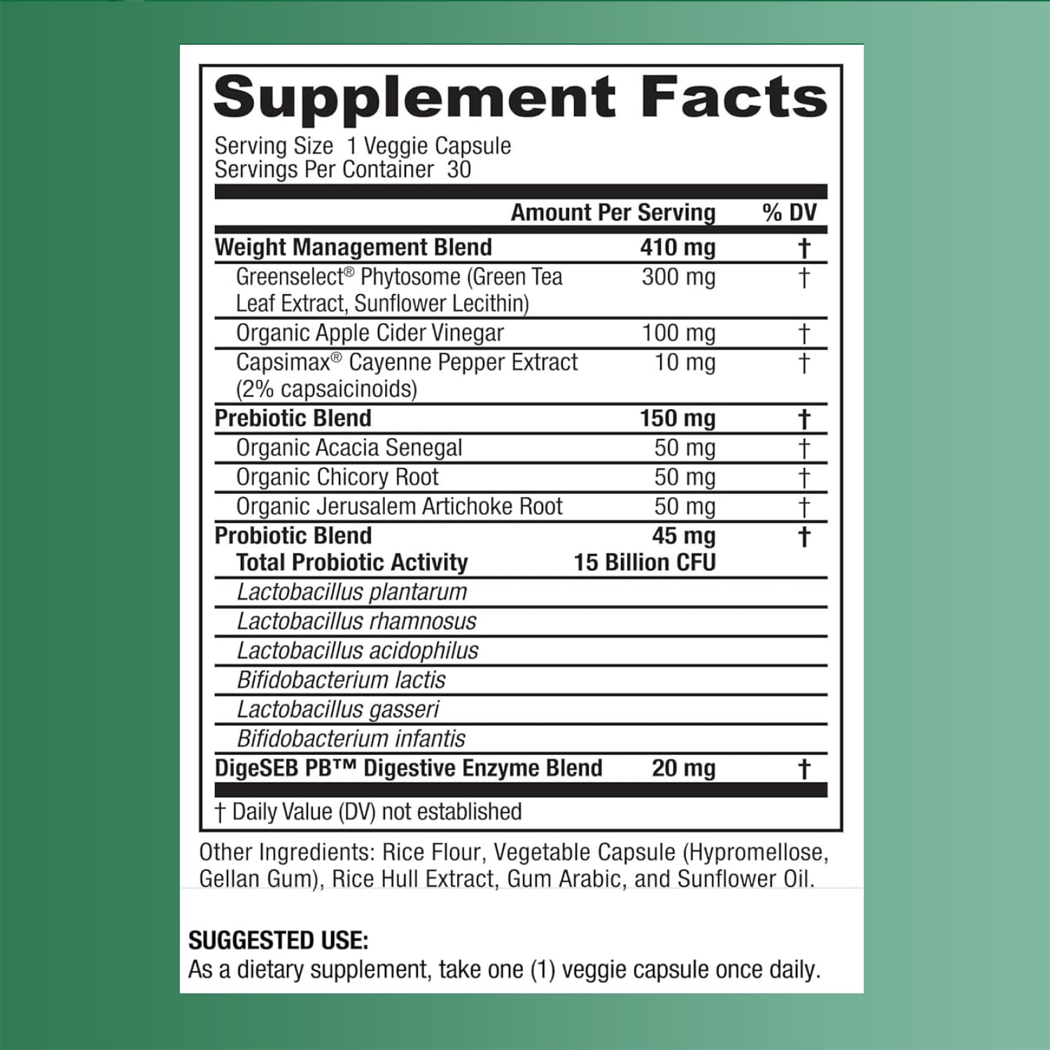 BIGJOHNLAB® - Probiotics for Weight Management & Bloating - 6 Probiotic Strains - Prebiotics - Key Ingredient Cayenne & Green Tea - Supports Gut Health - Weight Management for Women & Men - 30 CT BIGJOHNLAB uk supplements