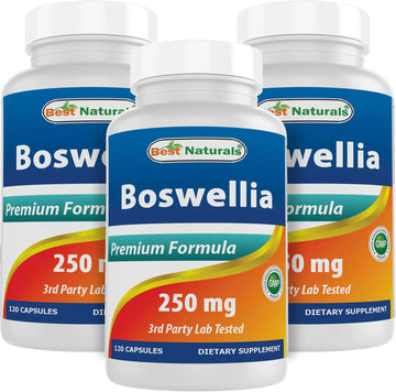 Best Naturals Boswellia Serrata Joint Health 250 mg 120 Capsules - Standardized to 65% Boswellic Acid (120 Count (Pack of 3)) Best Naturals uk supplements