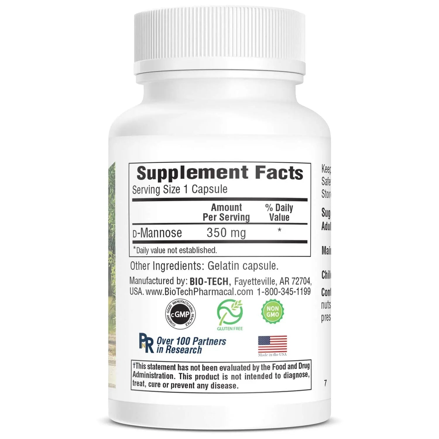 Bio-Tech Pharmacal D-Mannose, Supports Bladder and Urinary Tract Health (100 Count) Bio-Tech Pharmacal uk supplements