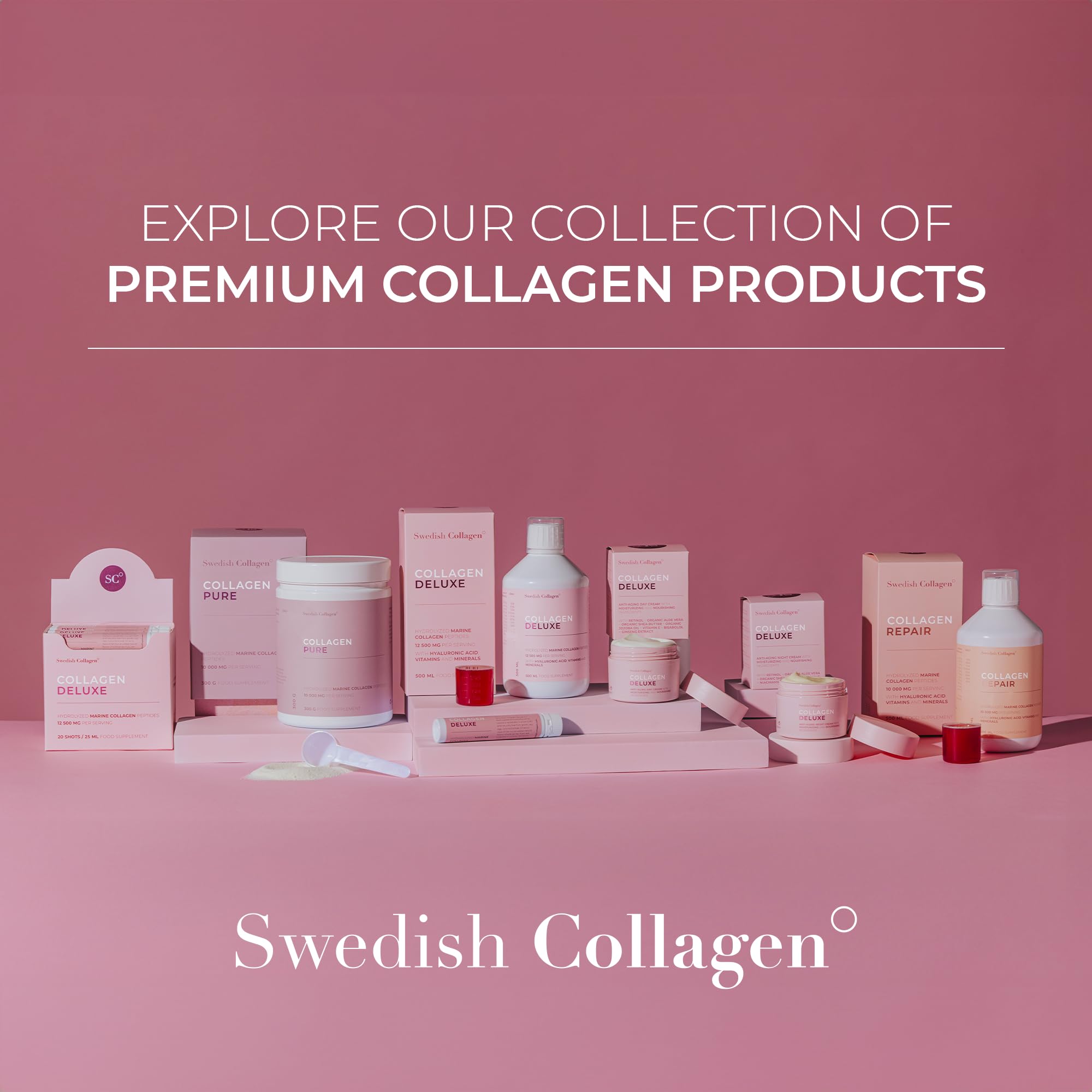 Swedish Collagen - 12500mg Collagen Deluxe 500ml I Hydrolyzed Marine Collagen Peptides (Type I & III) Swedish Collagen uk supplements