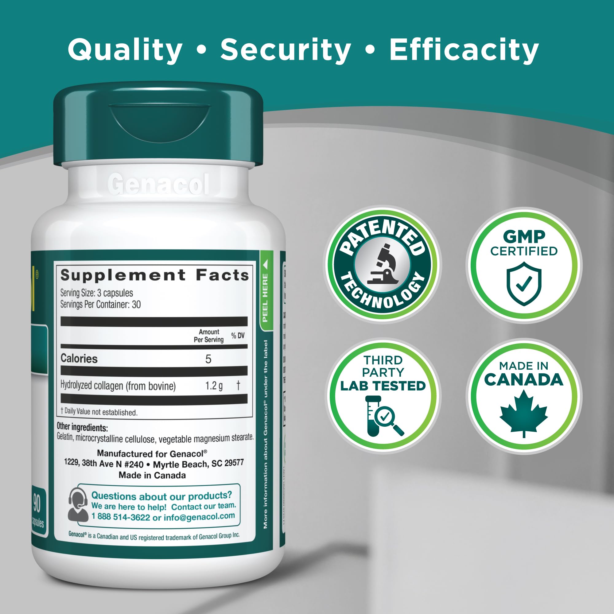 Collagen Peptides Joint Supplements for Men & Women by Genacol | Exclusive Hydrolyzed Collagen Pills | Helps Maintain Healthy Joints | Colageno Hidrolizado | Genacol Original 180 Capsules Genacol uk supplements