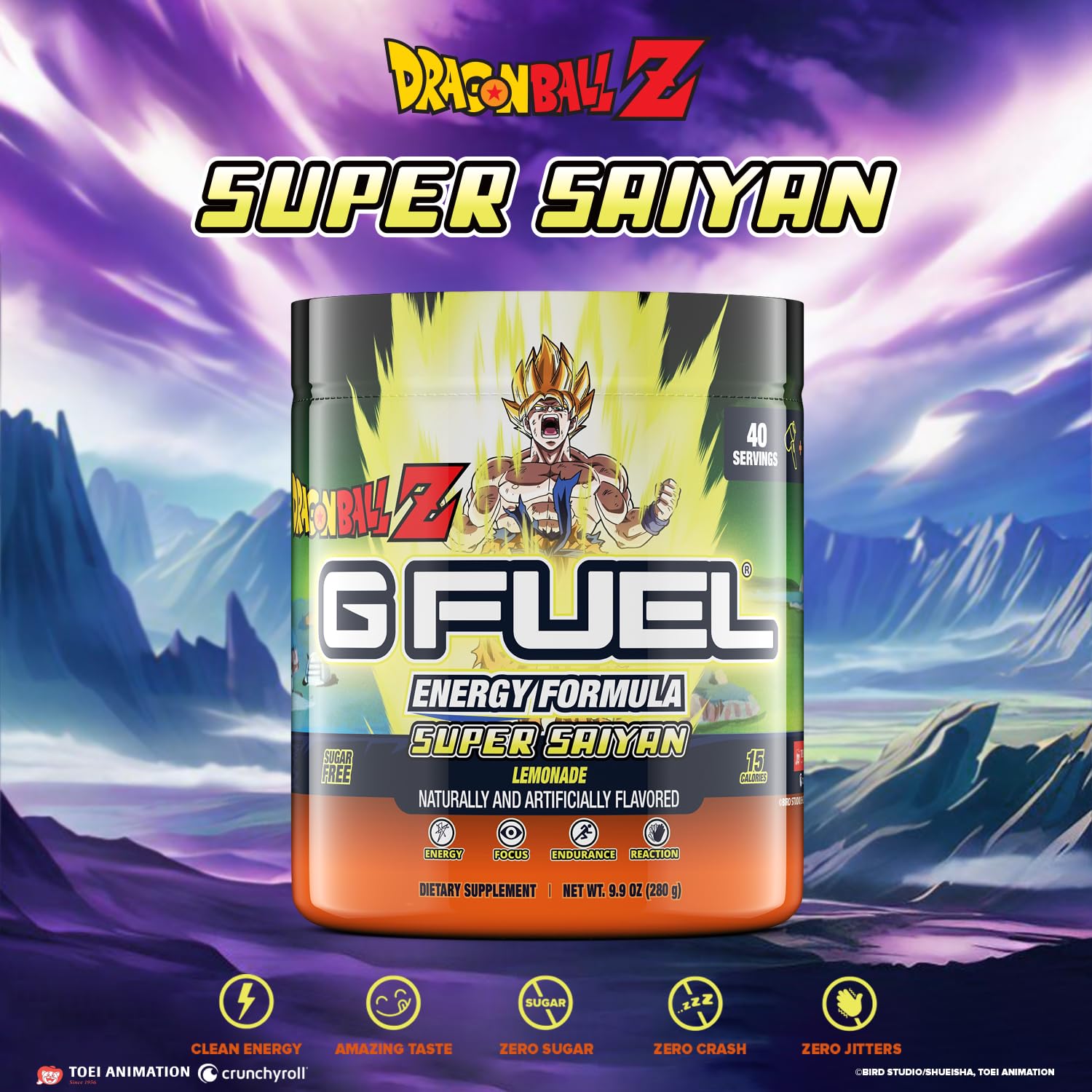 G fuel Dragon Ball Z Energy Powder, Sugar Free, Clean Caffeine Focus Supplement G fuel uk supplements