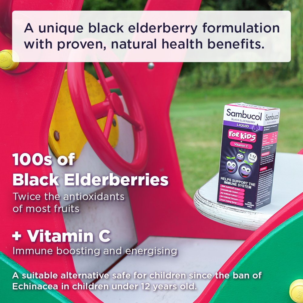 Sambucol Kids 120 ml For Immune Support, Drop Sambucol uk supplements