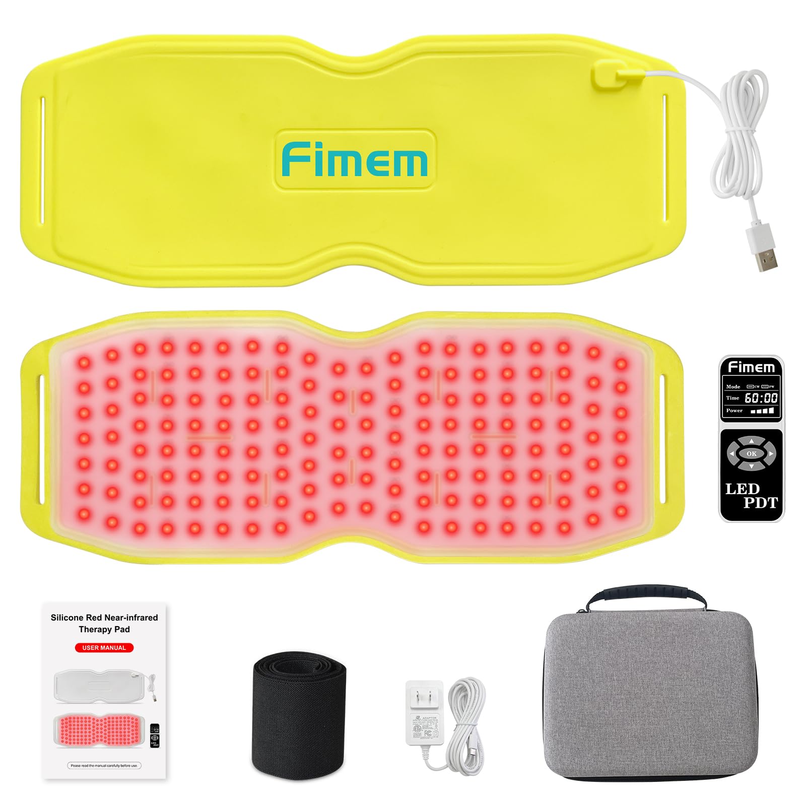 Fimem Red Light Therapy Belt 660nm 850nm 940nm, Red Light Therapy Device for Back, Infrared Light Therapy Fimem uk supplements