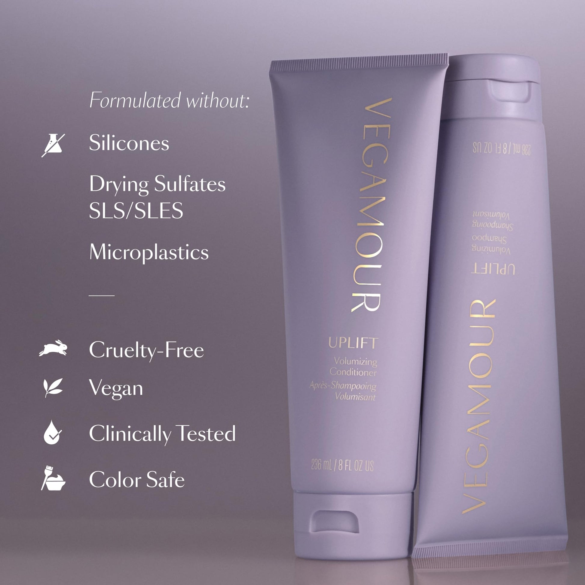 VEGAMOUR UPLIFT Volumizing Shampoo For fine, flat & thinning hair, Provides Volume & Resists Humidity, Non Sticky Formula, Bouncy Soft Hair VEGAMOUR uk supplements