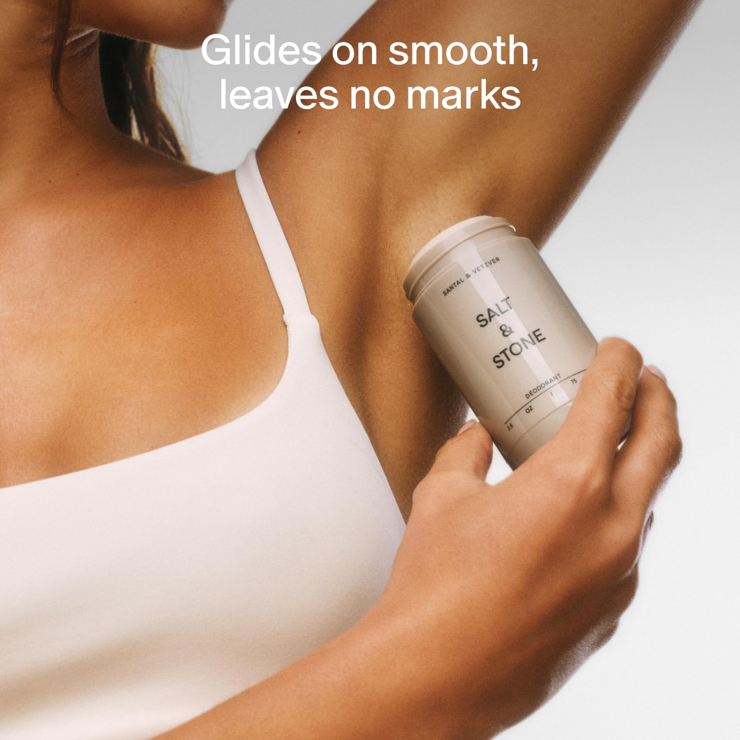 Salt & Stone Aluminum Free Deodorant | Extra Strength 48 Hour Protection for Women & Men | Made with Seaweed Extracts, Niacinamide & Prebiotics | Santal & Vetiver Salt & Stone uk supplements