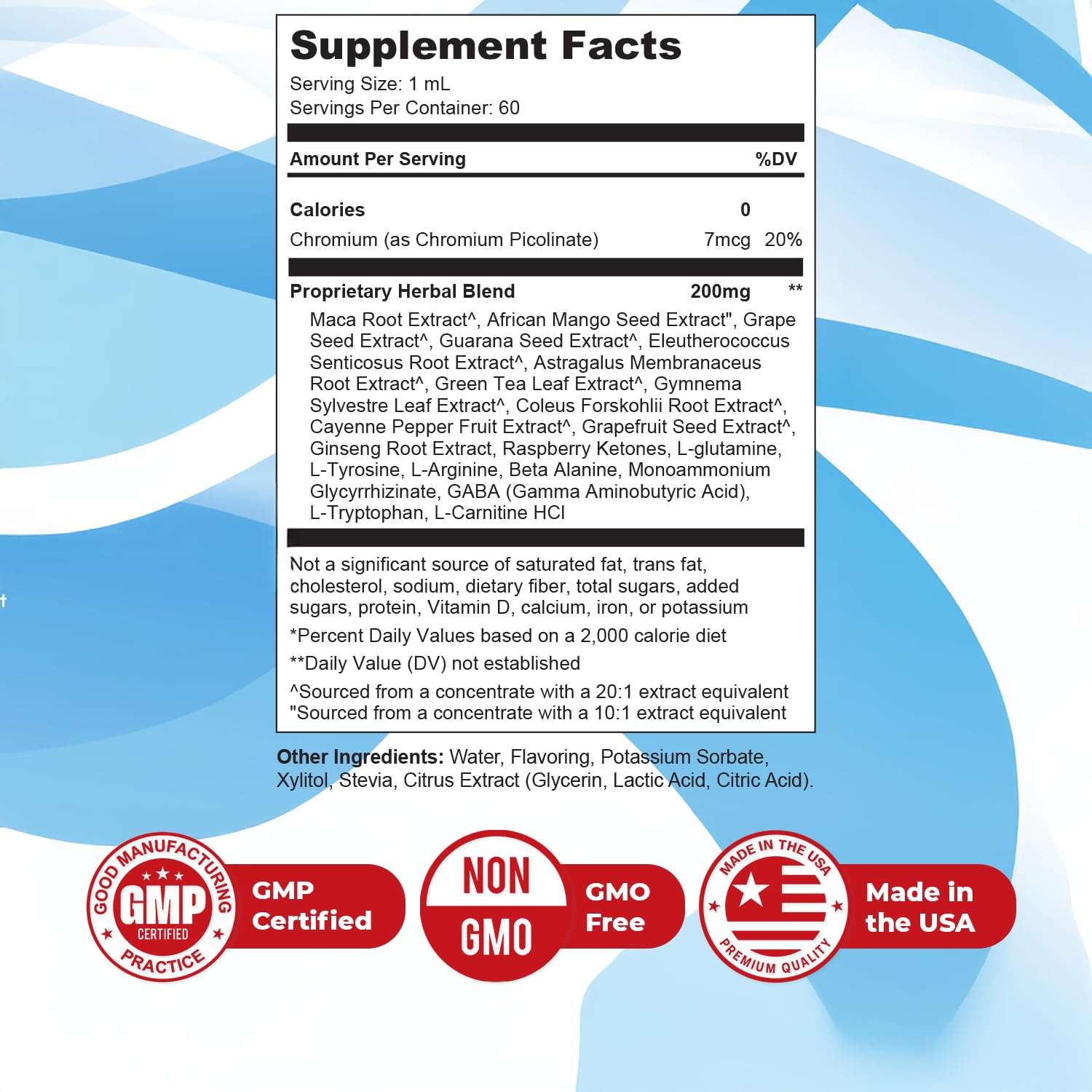 GLP Drops – 100% Natural Herbal Supplement with Maca, Grape Seed, Green Tea & More – Made in USA, Non-GMO, Easy-to-Take Liquid Formula – 60mL (2oz), 30 Servings, 1 Month Supply Orby uk supplements
