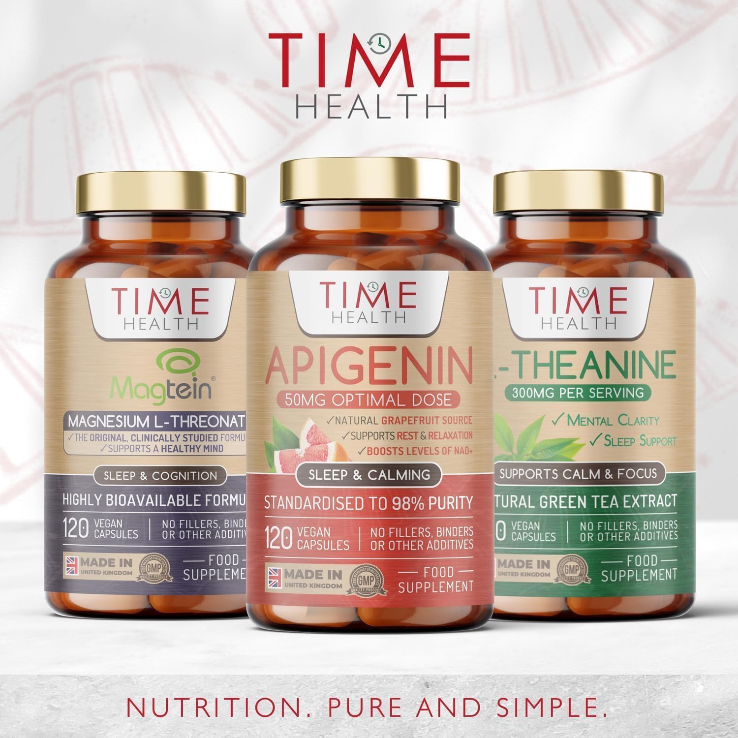 Magtein® Magnesium – 120 Capsules – High Strength 2100mg – Highly Bioavailable Time Health uk supplements