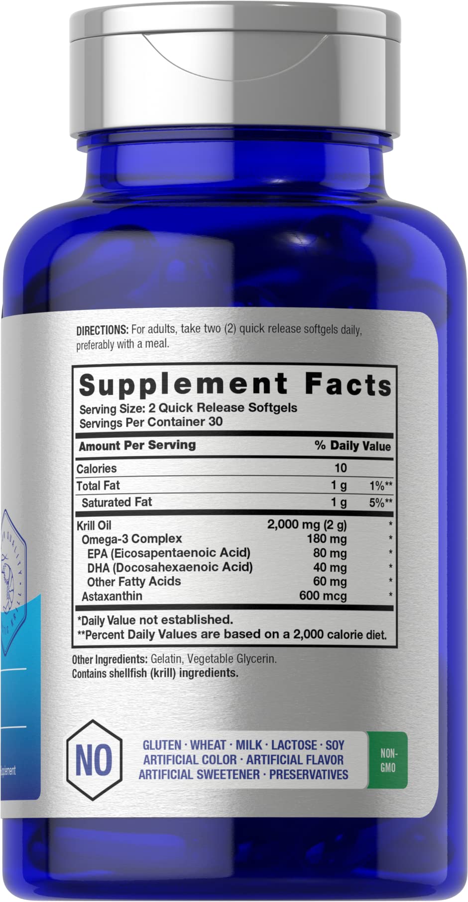Horbäach Antarctic Krill Oil 2000mg | 60 Softgel Capsules | Omega-3, EPA, DHA Supplemen Horbäach uk supplements