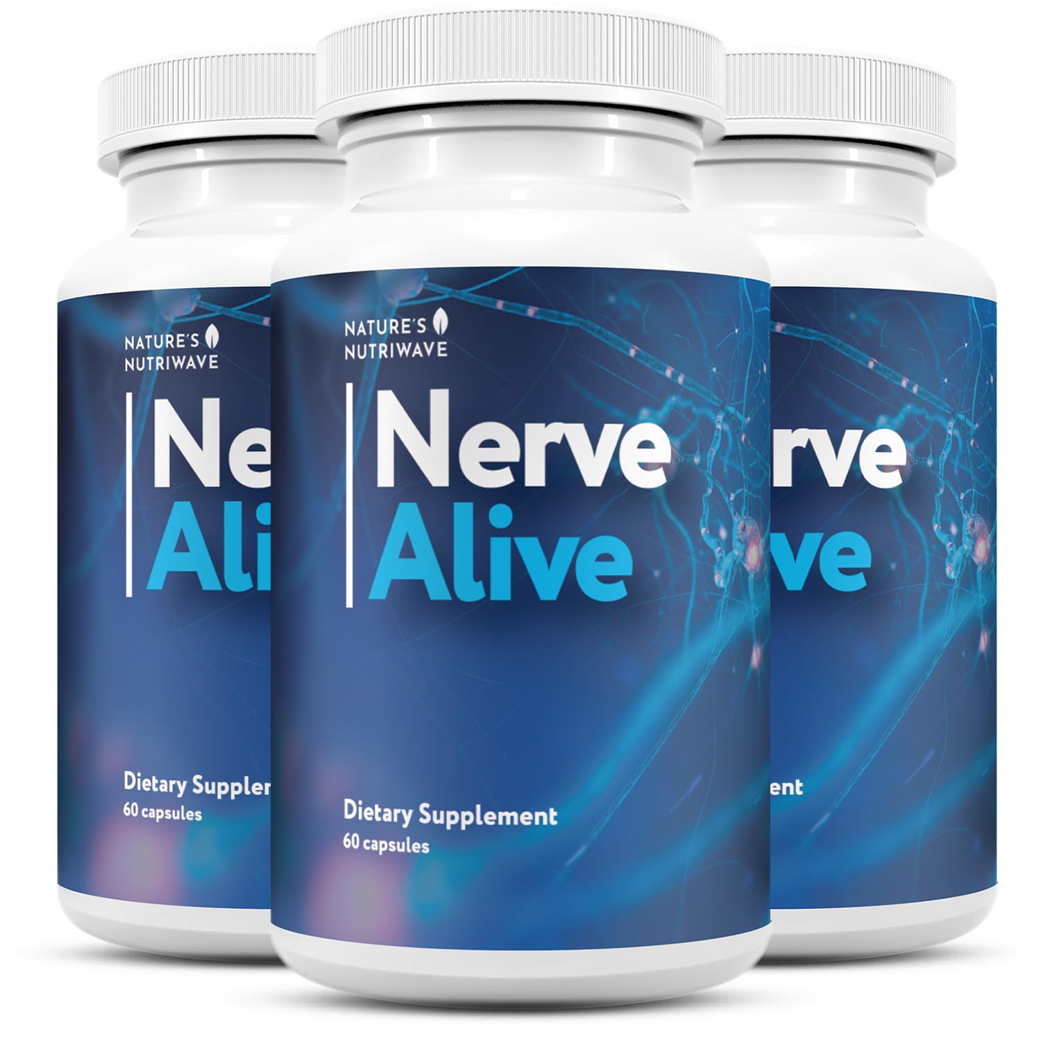 NerveAlive – Natural Daily Wellness Supplement w/ Passionflower, Marshmallow Root & Prickly Pear Extract – 100% Natural Ingredients, Non-GMO, GMP Certified, Made in USA – 60 Capsules, 3 Month Supply Nature’s NutriWave uk supplements