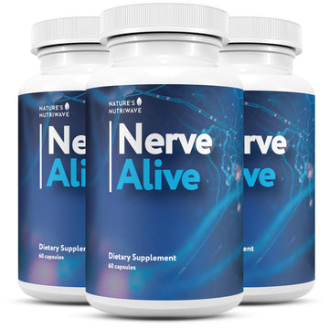 NerveAlive – Natural Daily Wellness Supplement w/ Passionflower, Marshmallow Root & Prickly Pear Extract – 100% Natural Ingredients, Non-GMO, GMP Certified, Made in USA – 60 Capsules, 3 Month Supply Nature’s NutriWave uk supplements