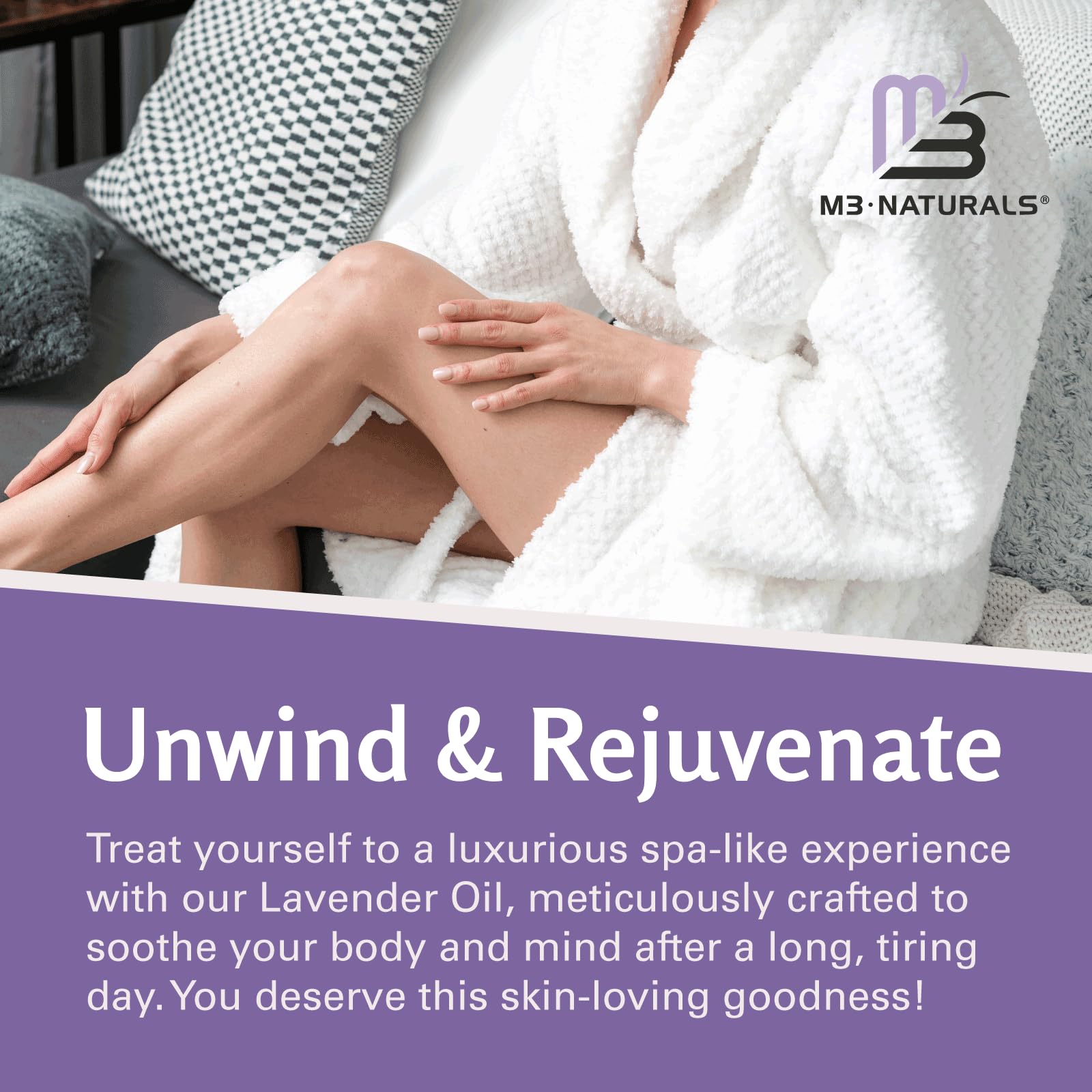 Lavender Massage Oil with Collagen and Stem Cells - Skin Tightening Massage Oil for Mass M3 Naturals uk supplements
