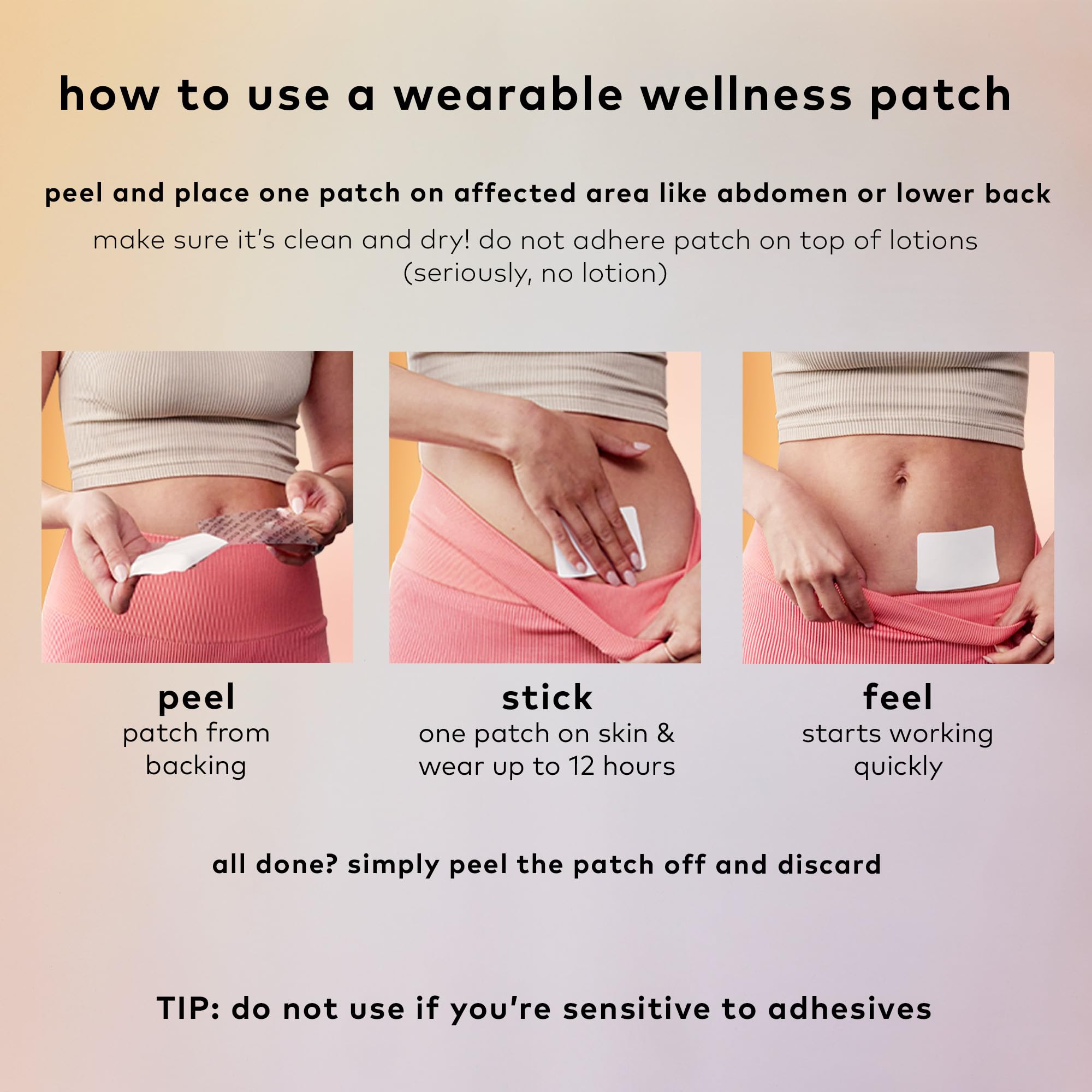 The Good Patch Cycle Period Pain Patch for Cramps, Natural Patch with Menthol, Black Cohosh, Plant Powered Wearable Wellness, Large Sized (8 Total Patches) The Good Patch uk supplements