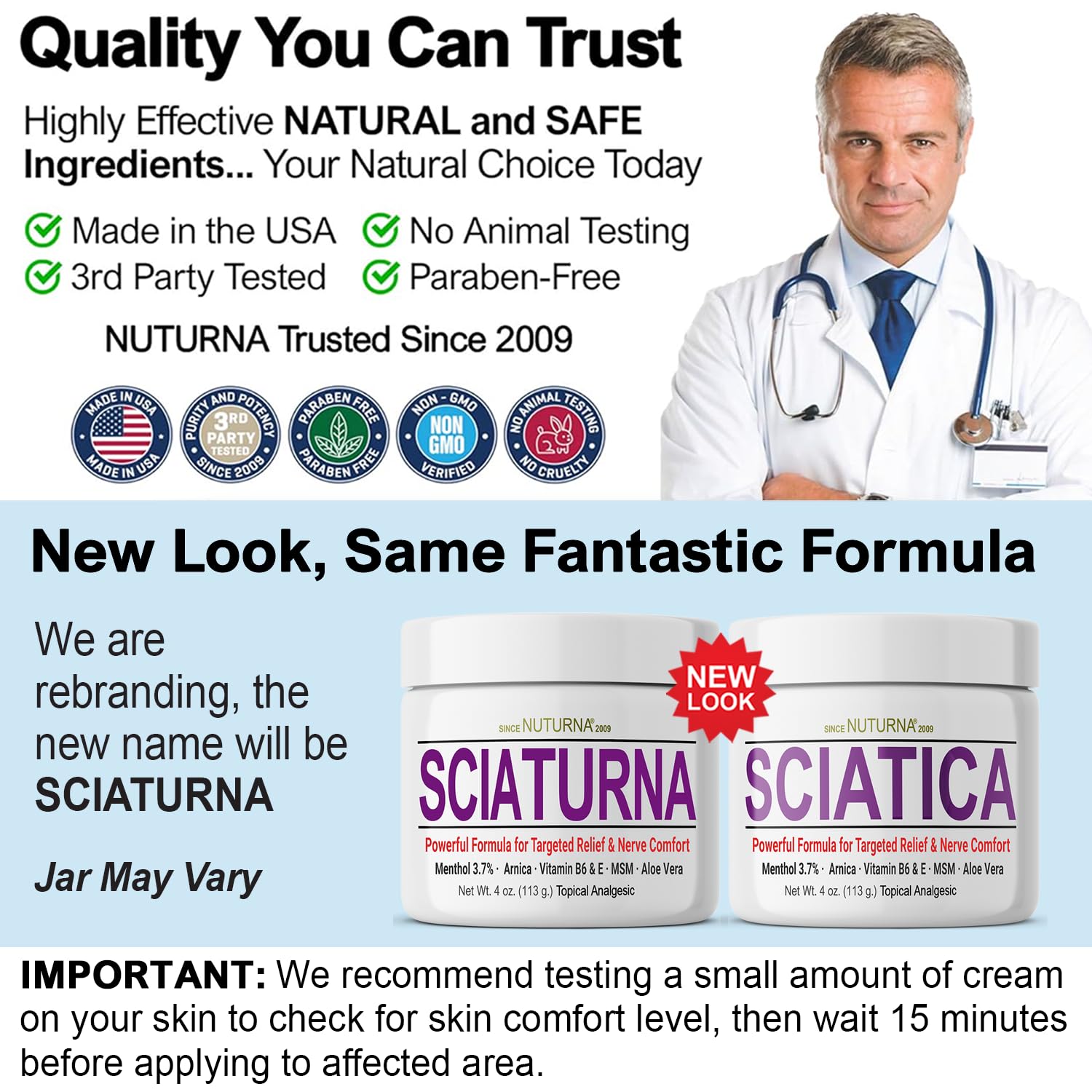 Sciatica Nerve Cream - Maximum Strength Comfort Cream for Feet, Hands, Legs, Toes, Back - Natural Ultra Strength Arnica, MSM, Menthol, Soothing Comfort, 2 Oz Nuturna uk supplements