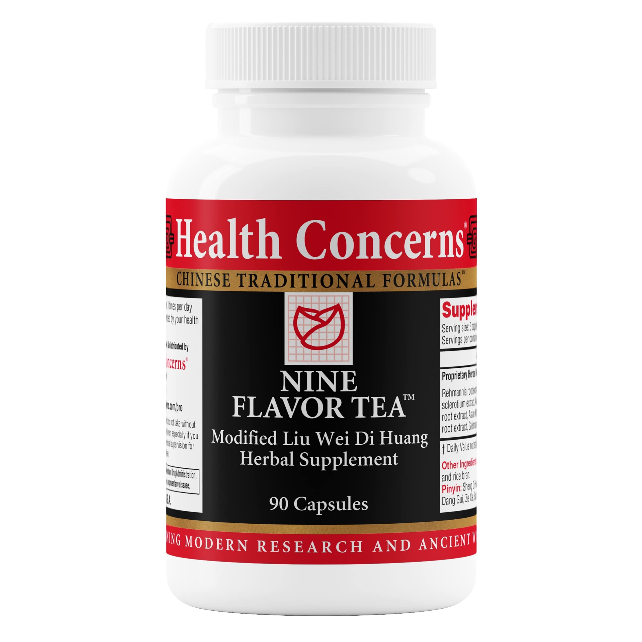 Health Concerns Nine Flavor Tea – Immune Support, Kidney Support & Lymphatic Health – Chinese Herbal Supplement for Oral Health, Night Sweats, Blurred Vision – 90 Capsules Health Concerns uk supplements