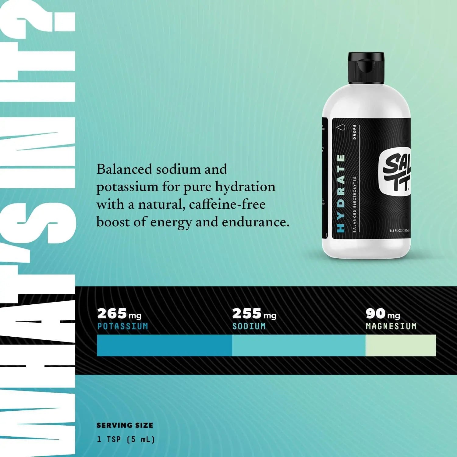SALTT - Hydrate (8.3 oz) - Electrolytes Drops - Energy Boost - Sodium, Potassium, Magnesium, Zinc, Copper - Unflavored - Ultra Low Carb - Zero Sugar, Vegan, Gluten Free, Non GMO - By Keto Chow Keto Chow uk supplements