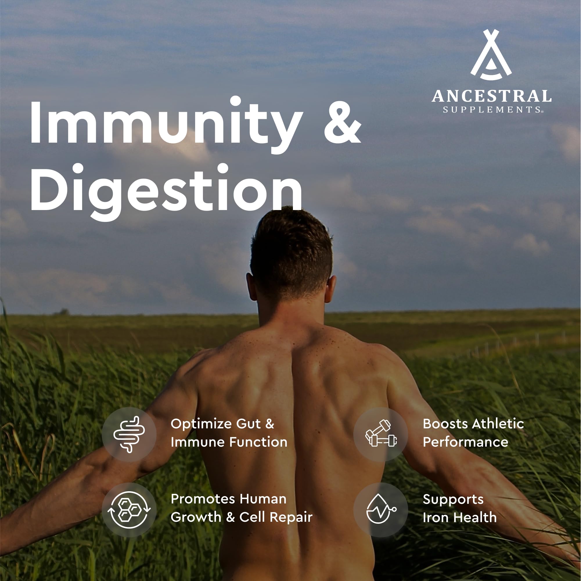 Ancestral Supplements Grass Fed Beef Colostrum Supplement, 3000 mg, 180 Capsules Ancestral Supplements uk supplements