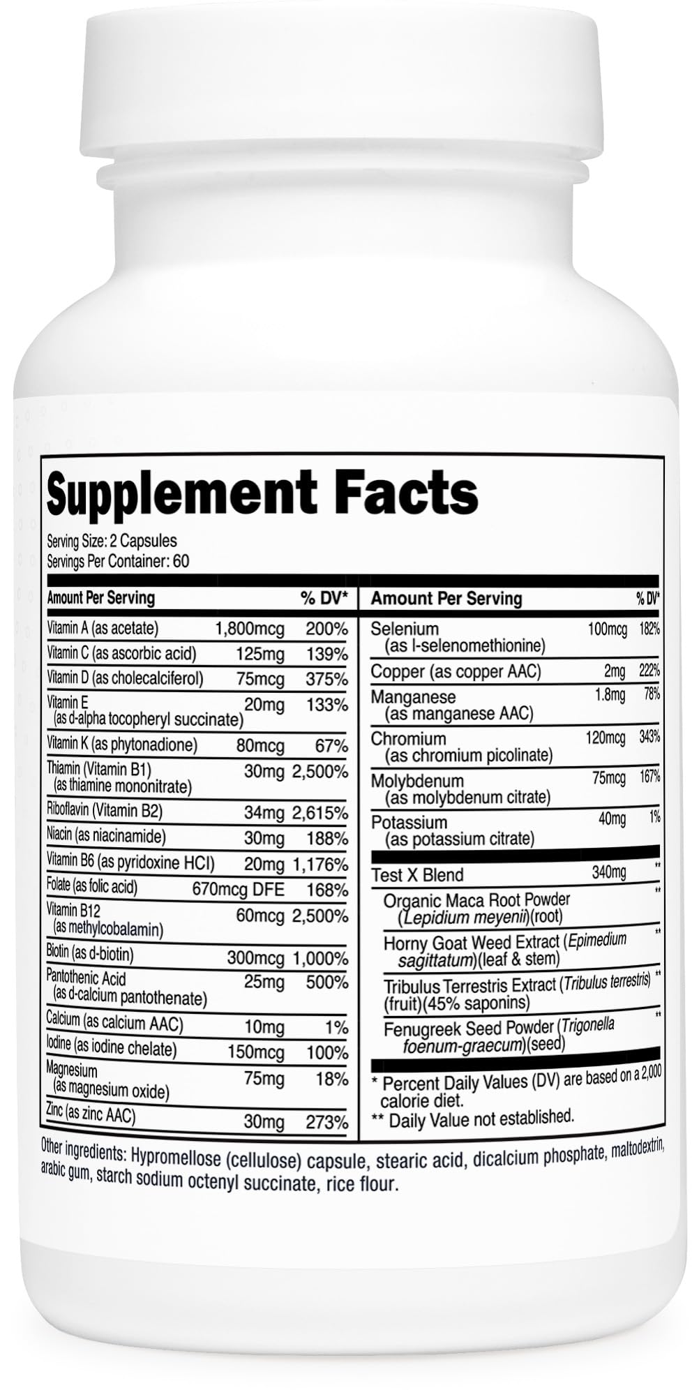 Type Zero Multivitamin Capsules for Men (120 Capsules) (1200 mg) - Gluten-Free, 60 Servings Type Zero uk supplements