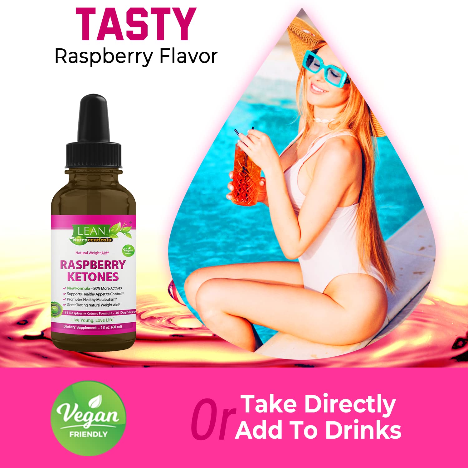 Weight Loss Perfect Keto Raspberry Ketone Drops, Appetite Suppressant Fat Burner LEAN Nutraceuticals uk supplements