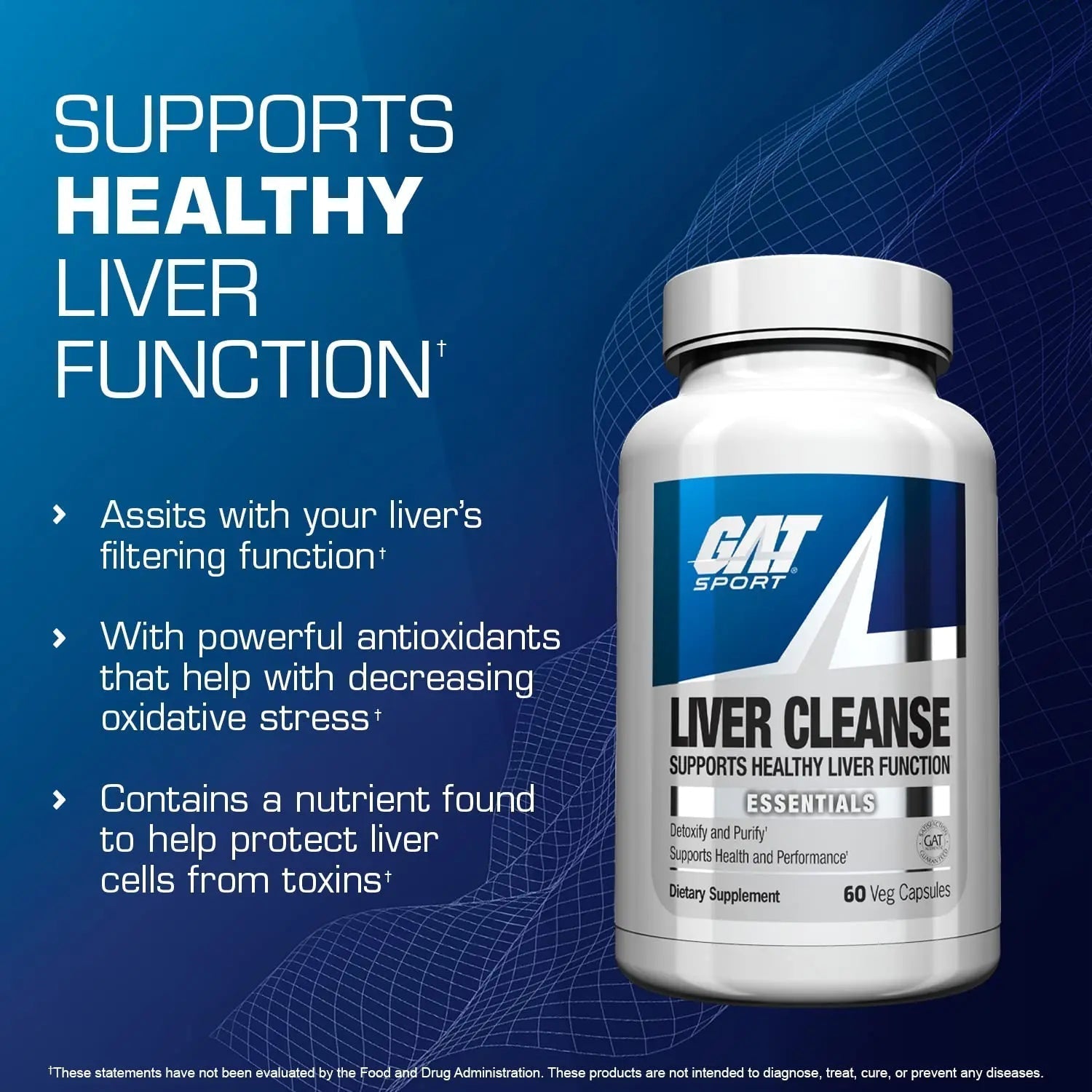 GAT SPORT Essentials Liver Cleanse Multivitamin, 60 Count GAT SPORT uk supplements