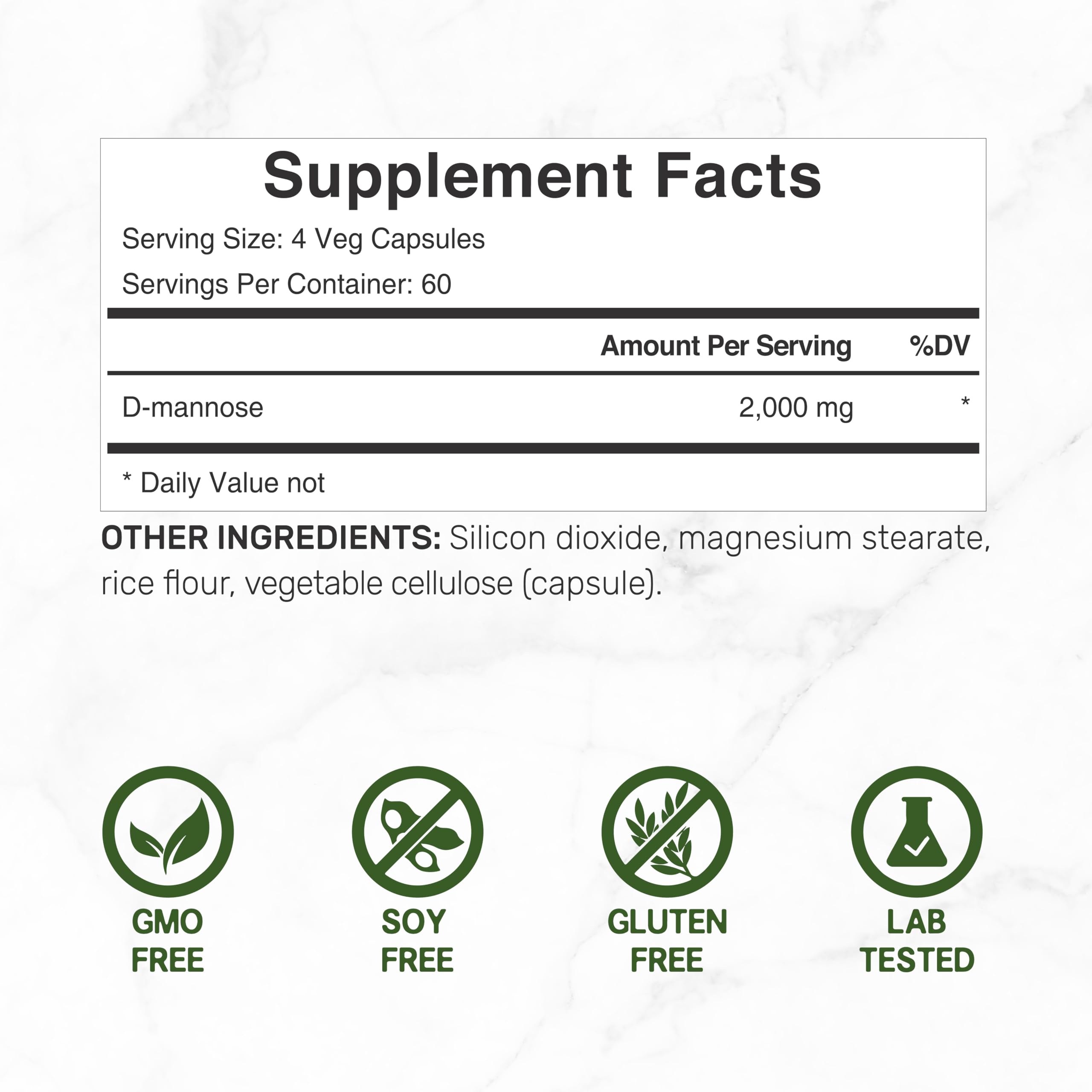 DEAL SUPPLEMENT D Mannose 500mg Capsules (2,000mg Per Serving), 240 Veggie Pills – Fast Acting Water-Soluble Form – Extra Strength Urinary Tract (UTI) Health Support – Non-GMO, Vegan Friendly DEAL SUPPLEMENT uk supplements