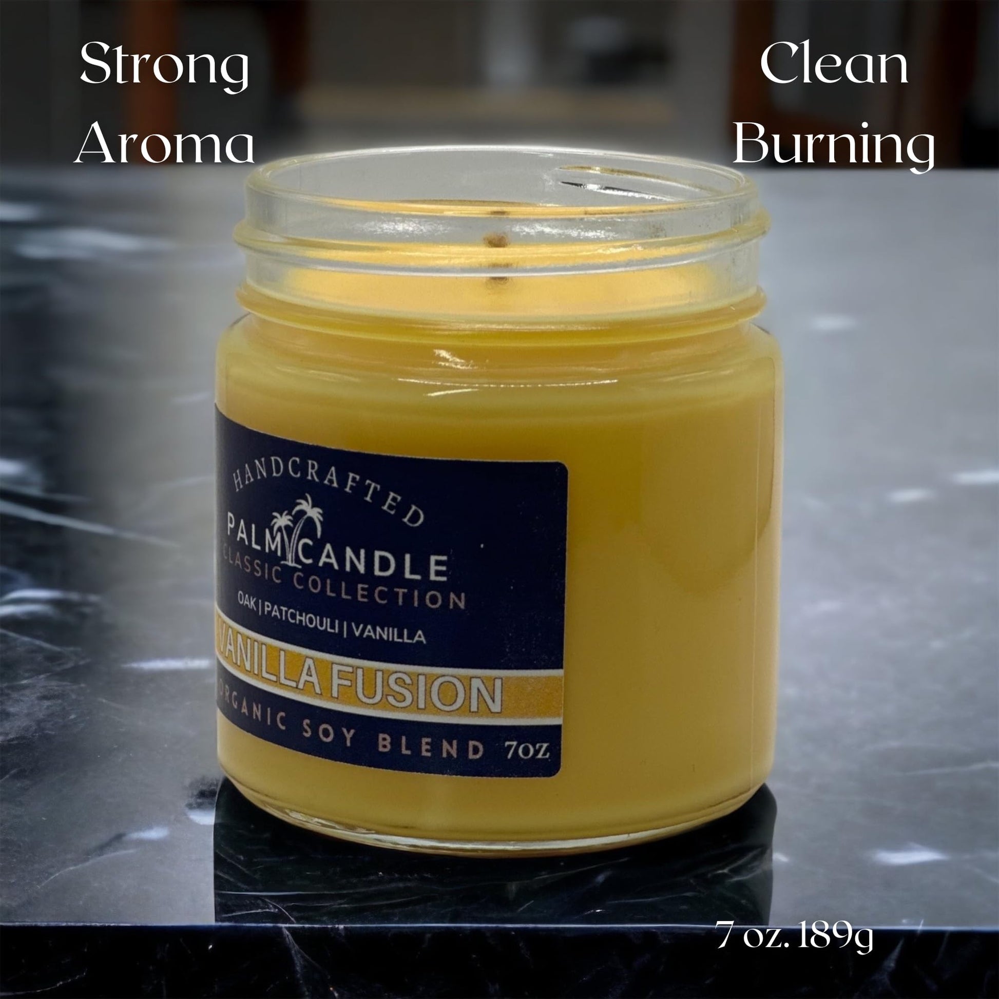 Vanilla & Wood Fusion Premium Soy Candle for Home Scented Candle 7 Ounces of Pure Aromatic Bliss Msupps.com uk supplements
