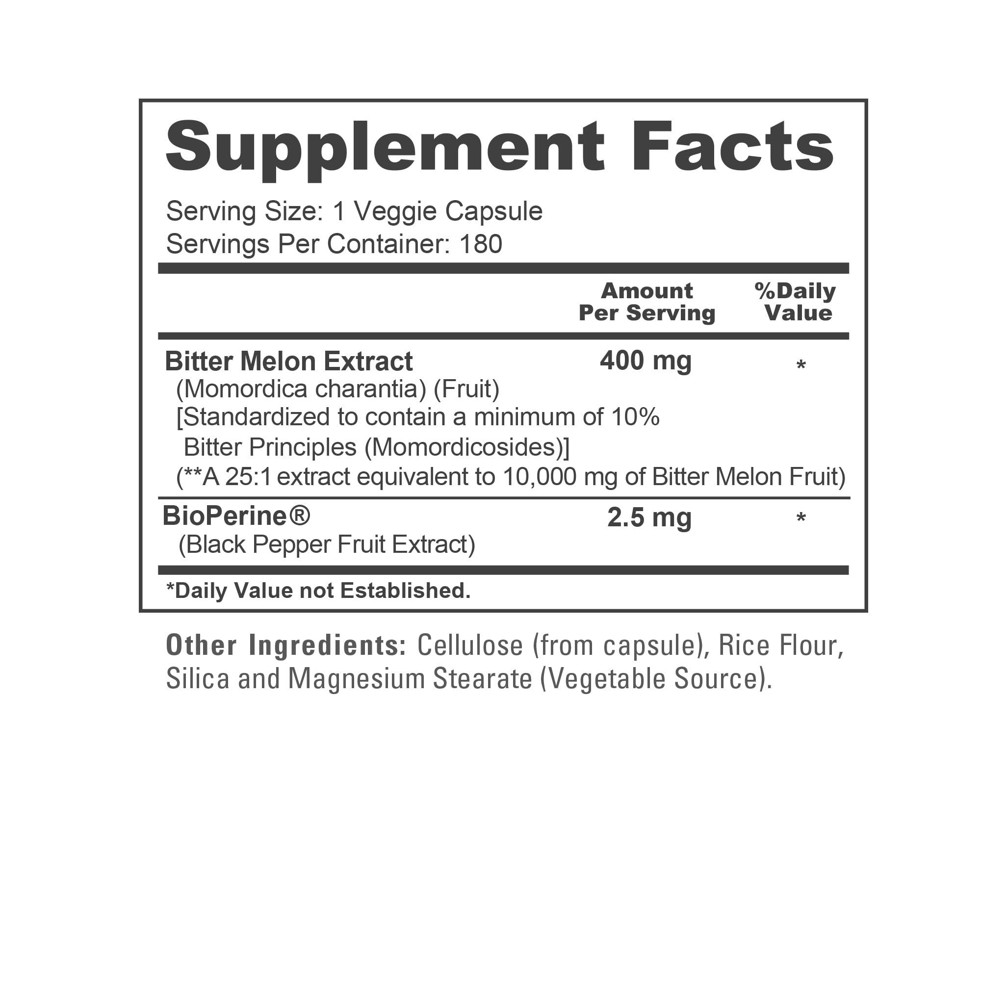 NusaPure Bitter Melon Extract 10,000 mg 180 Vegan Caps (100% Vegetarian, Non-GMO, Gluten-Free, 10% Bitter Principles) Bioperine NusaPure uk supplements