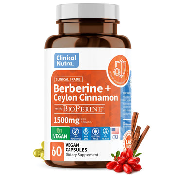 Clinical Grade Berberine Supplement 1500mg HCL Plus Ceylon Cinnamon Weight Managemen Clinical Nutra uk supplements