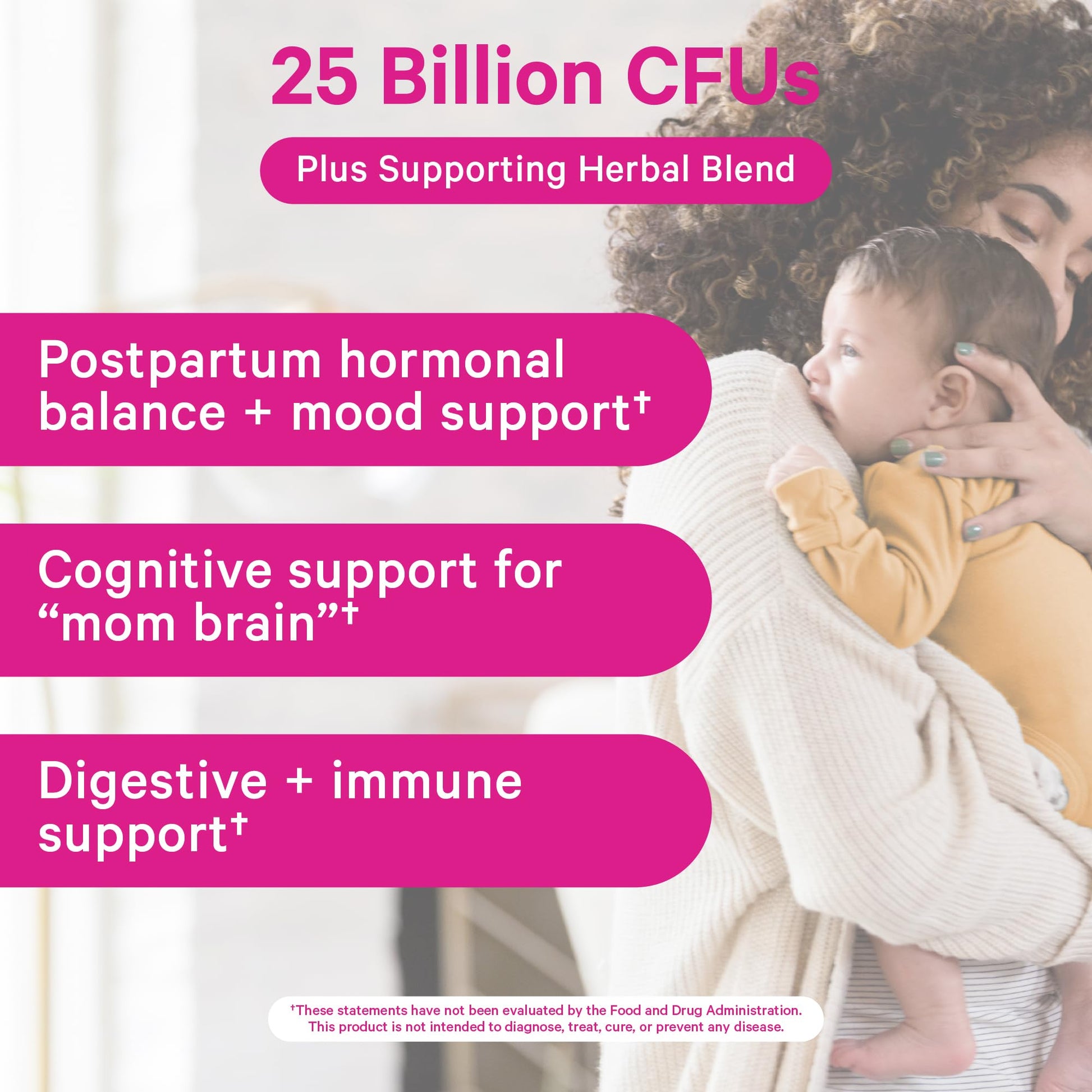 Pink Stork Probiotics for Postnatal Women - 30 Billion CFUS with Ashwagandha and Chamomile, Postpartum Essentials for Hormone Balance, Mood Support, Gut Health, Digestive Wellness, 30 Capsules Pink Stork uk supplements