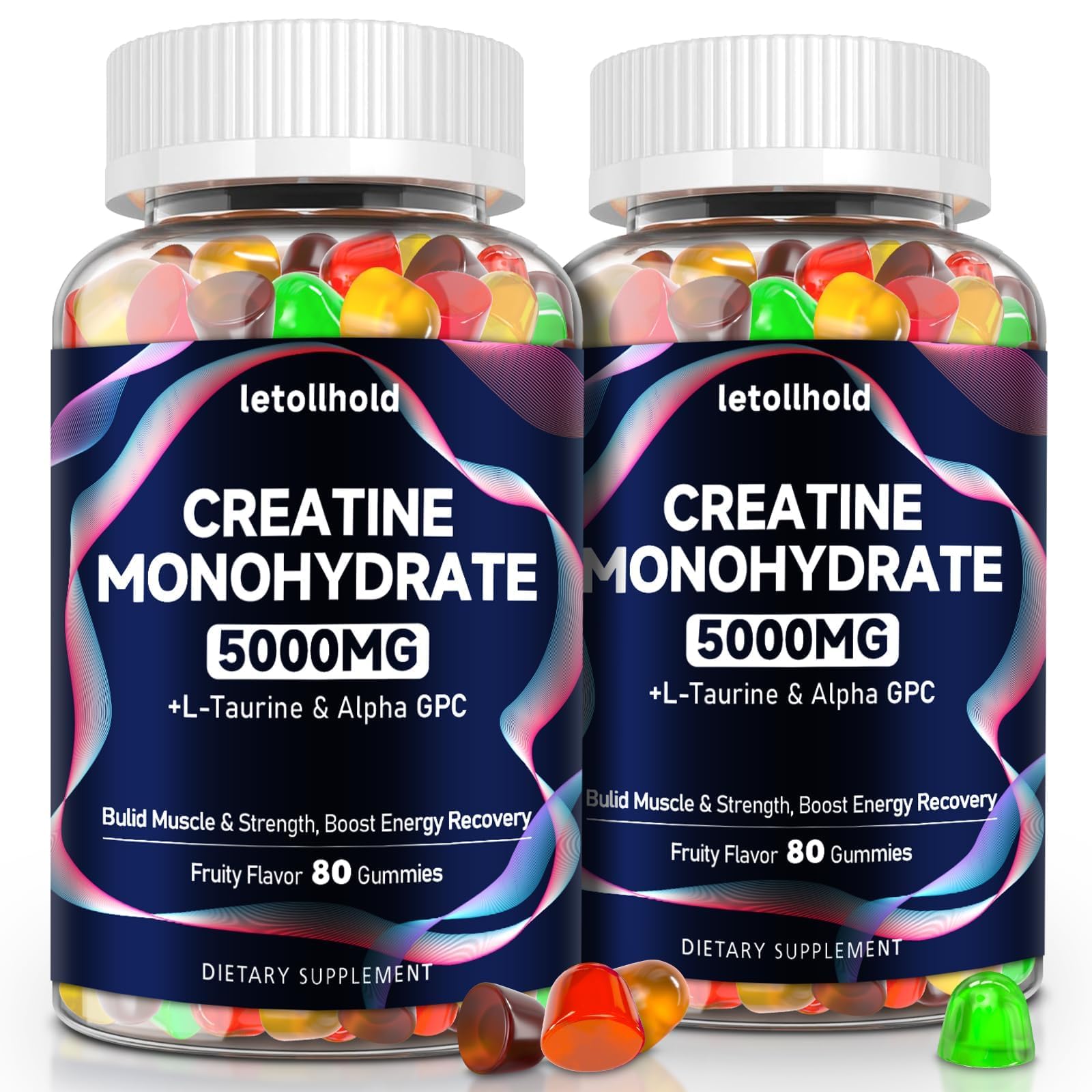 Creatine Monohydrate Gummies 5g for Women & Men - Creatine Gummies for Women Pre Workout Chewables with L-Taurine & Alpha GPC, Sugar-Free Muscle Builder, Energy Boost, Vegan Non-GMO (160 Count) letollhold uk supplements