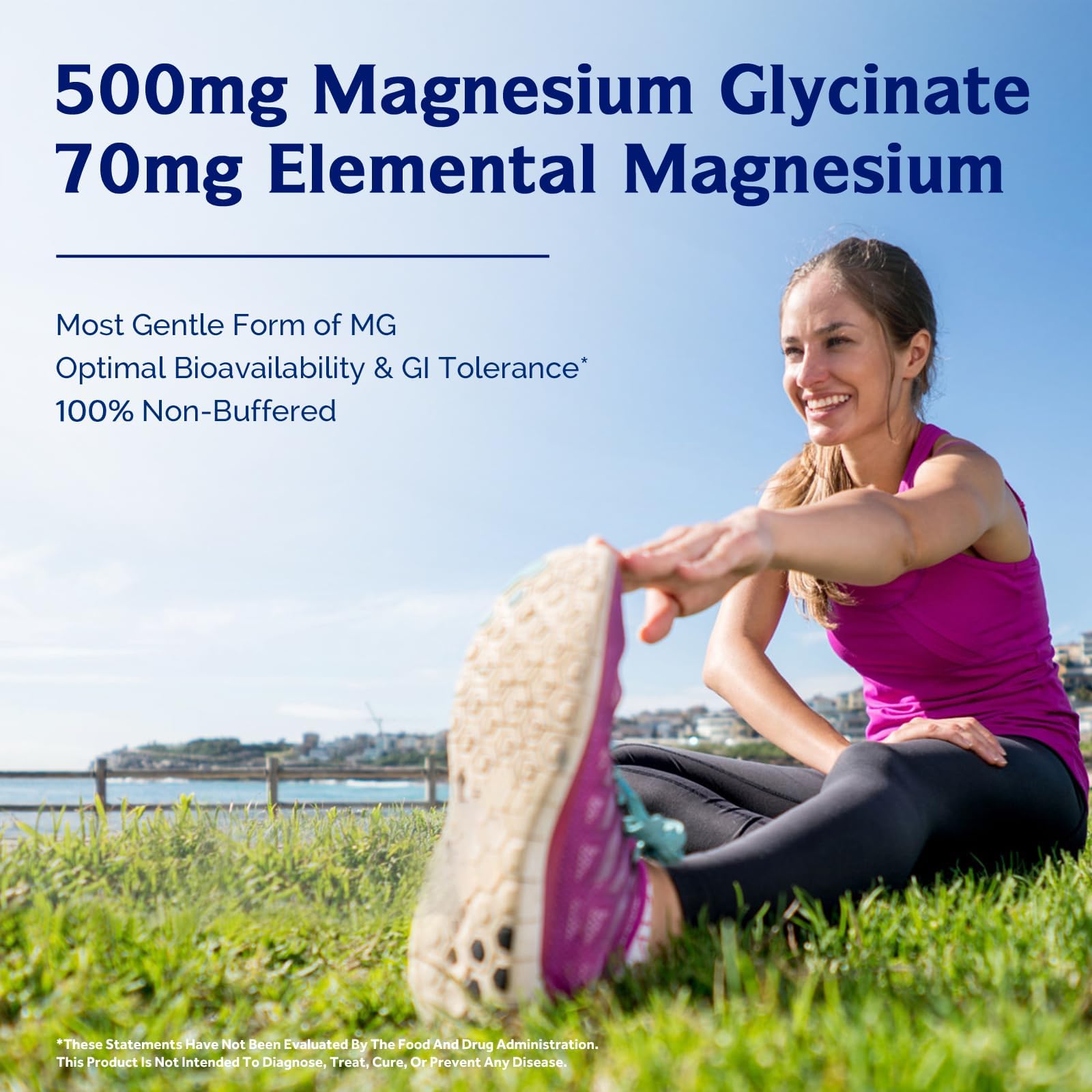 Innate Vitality Magnesium Glycinate 500mg | 70mg Elemental Magnesium Supplement - High Absorption, Non Buffered, Non-GMO & No Gluten - Vegan - Nerve Health - 120 Capsules (Pack of 1) Innate Vitality uk supplements