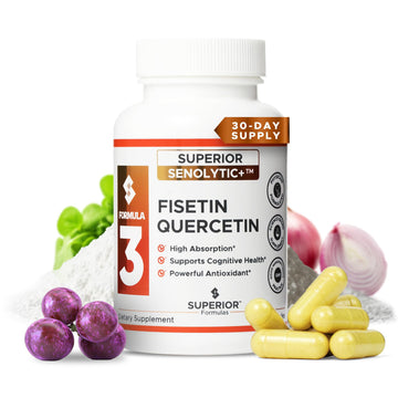 Superior Formulas | Superior SENOLYTIC+ | Fisetin-Quercetin Complex | Physician-Formulated and Science-Based Supplement for Adults 18+ | Promotes Cellular Repair | Boosts Longevity & Healthspan Superior Formulas LLC uk supplements