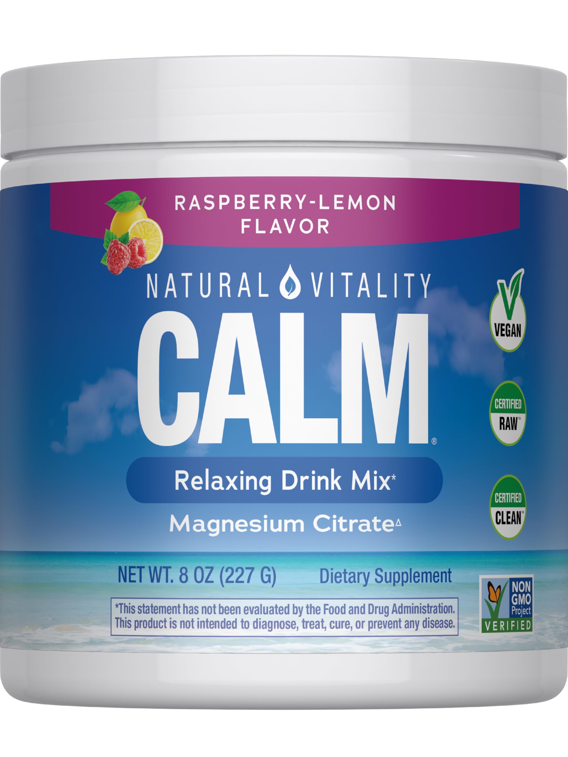 Natural Vitality Calm Powder Rasp Lemon, 8 oz Natural Vitality uk supplements