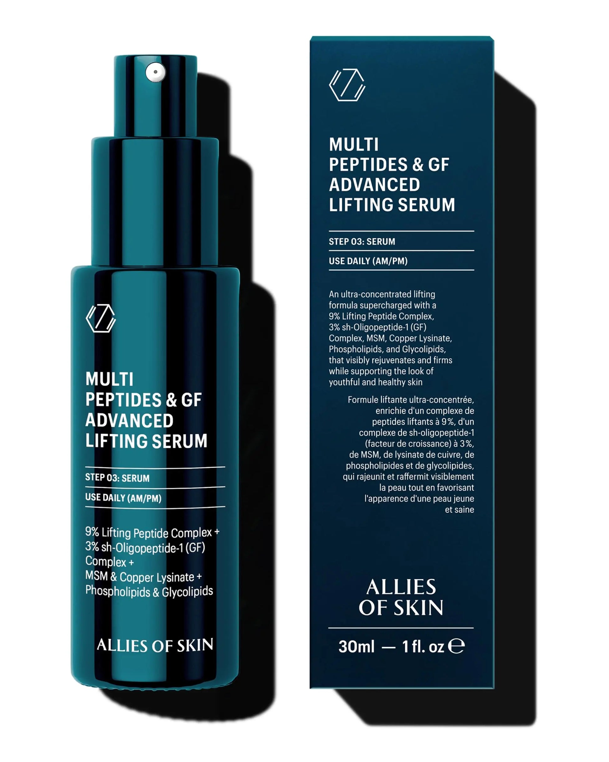 Allies of Skin Multi Peptides & Growth Factor Collagen Boosting Face Serum | Skin Tightening Anti-Aging Complex with 9% Peptides| Firms Sagging Skin & Visibly Reduces Wrinkles (1 oz) Allies of Skin uk supplements