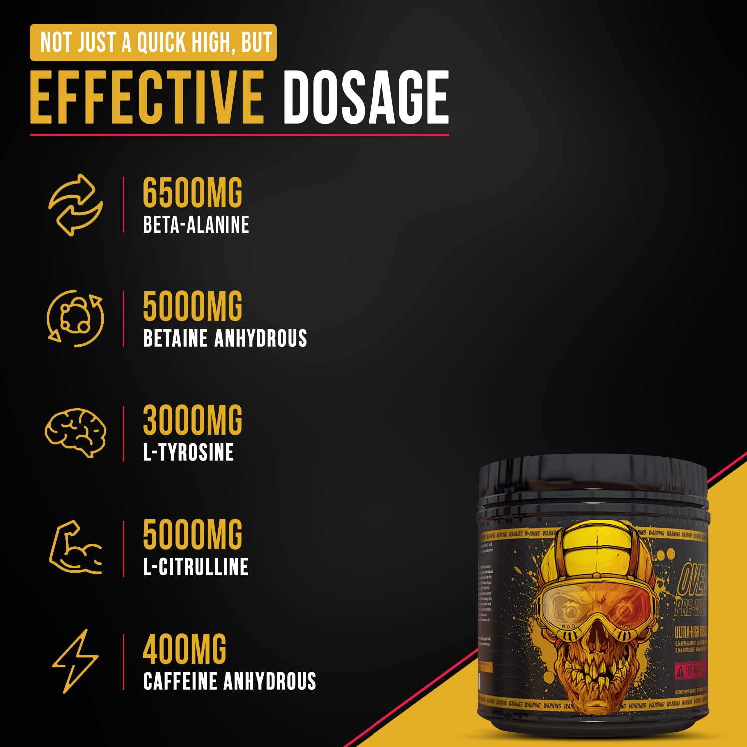 OVERDOS3D Pre-Workout Powder | Ultra-High Dosage | for Advanced Users ONLY Heath Secret uk supplements