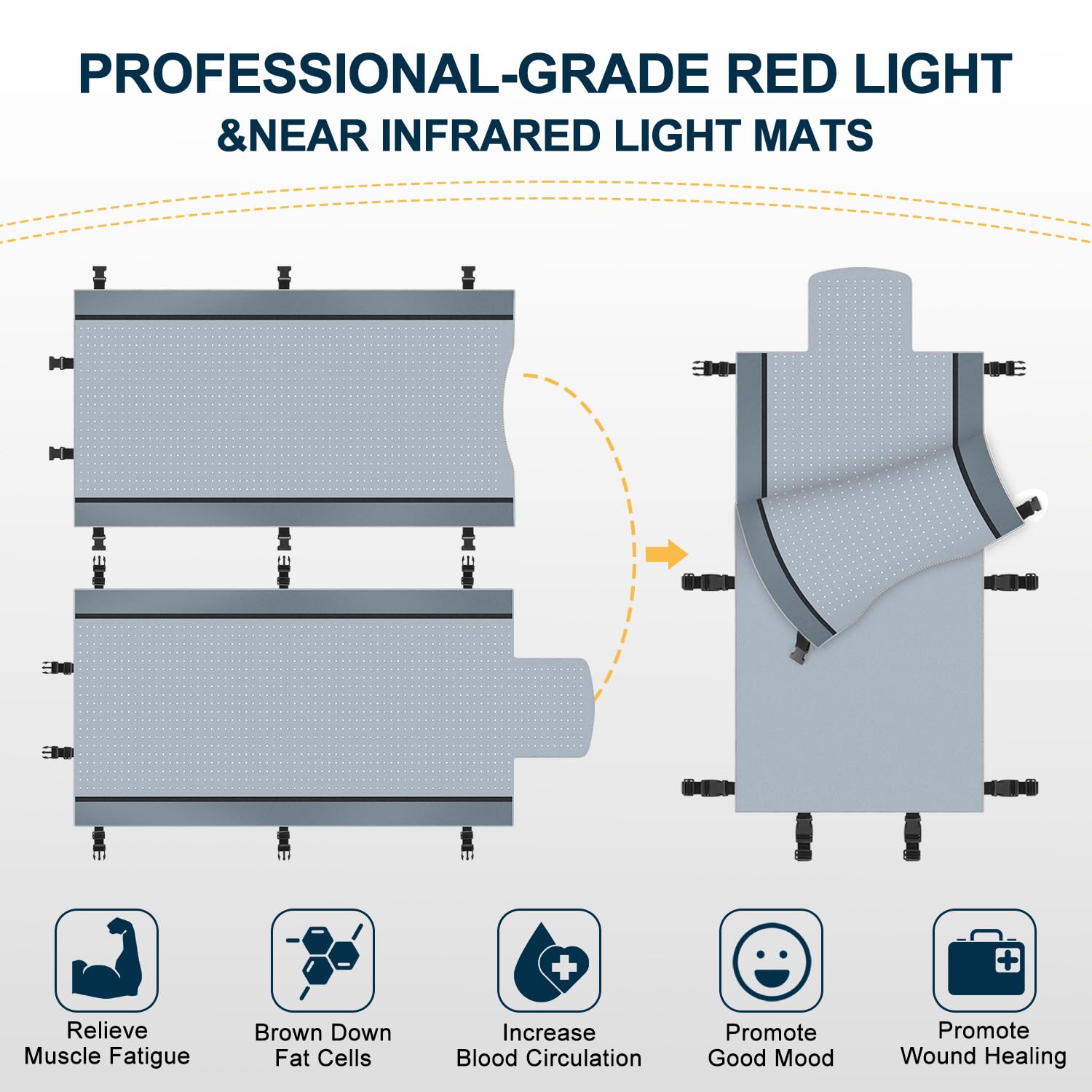 Red Light Therapy for Body - Full Body Red Light Therapy Mat, 71.0x33.30in, 2570Pcs 660nm Kaoudt uk supplements