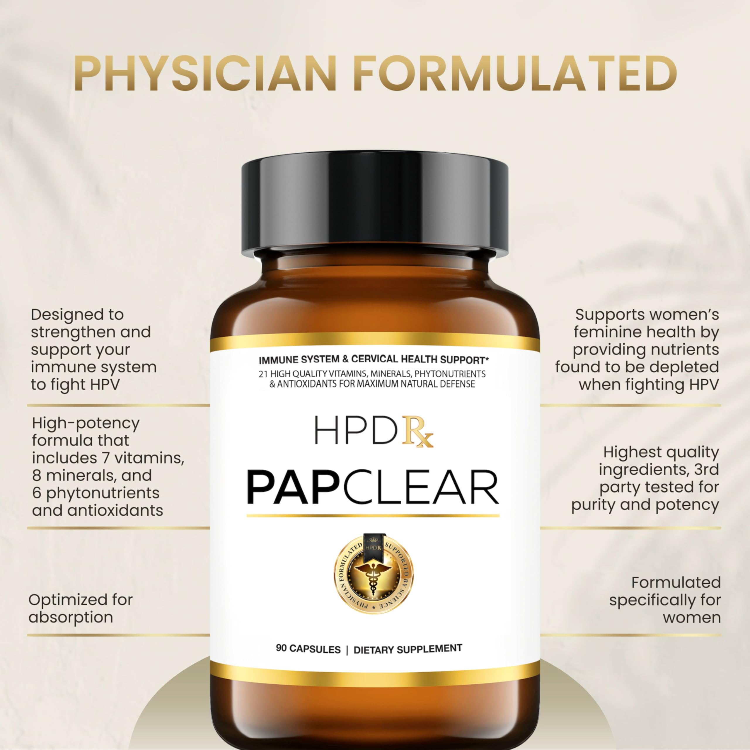 HPD Rx PAPCLEAR Physician Formulated | All Natural HPV Immune Support Supplement HPD Rx uk supplements