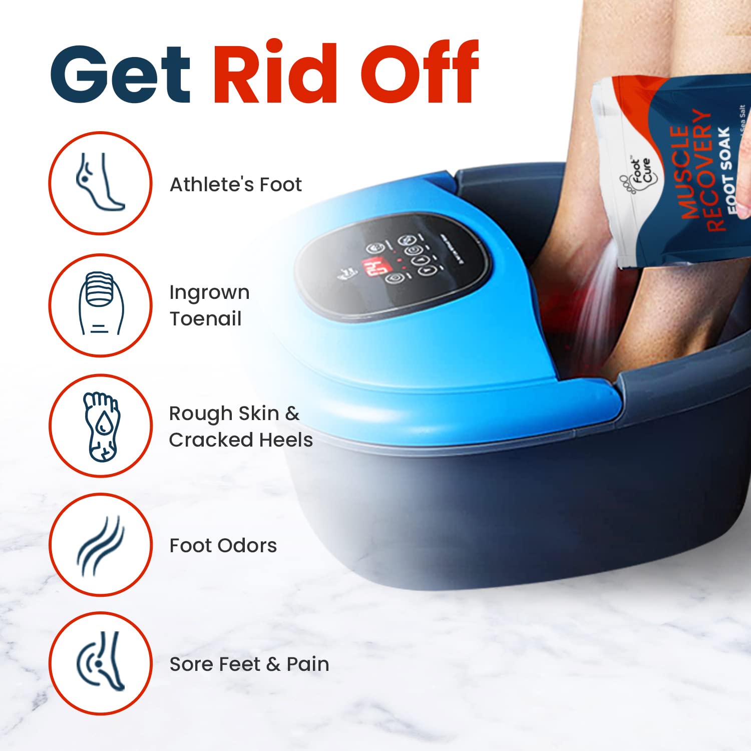 Muscle Relief Foot Soak with Epsom Salts - All Natural Salts for Post Workout Recovery FOOT CURE uk supplements