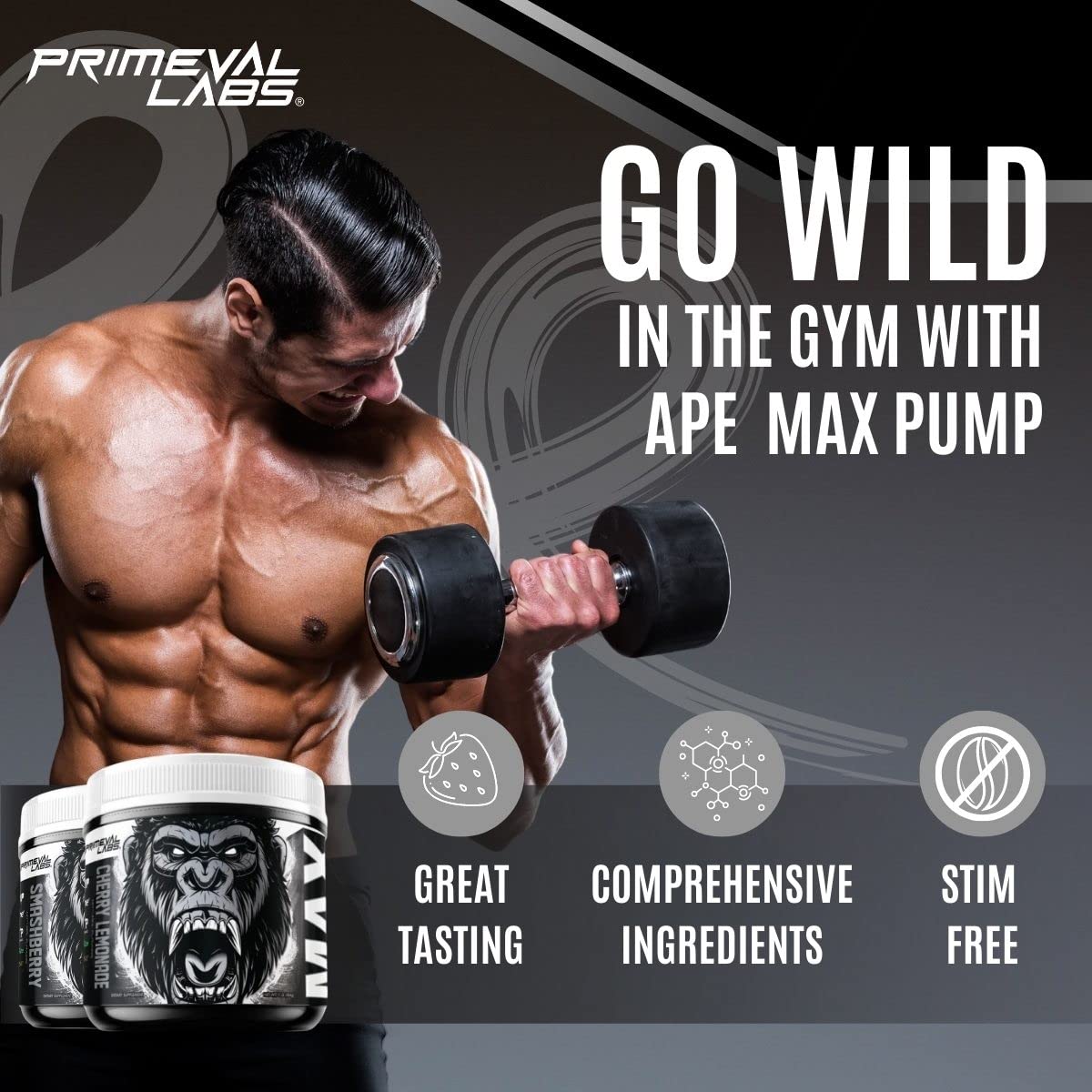 Primeval Labs ApeSh*t Max Pump Premium Pre-Workout | Muscle Pump & Vascularity Primeval Labs uk supplements