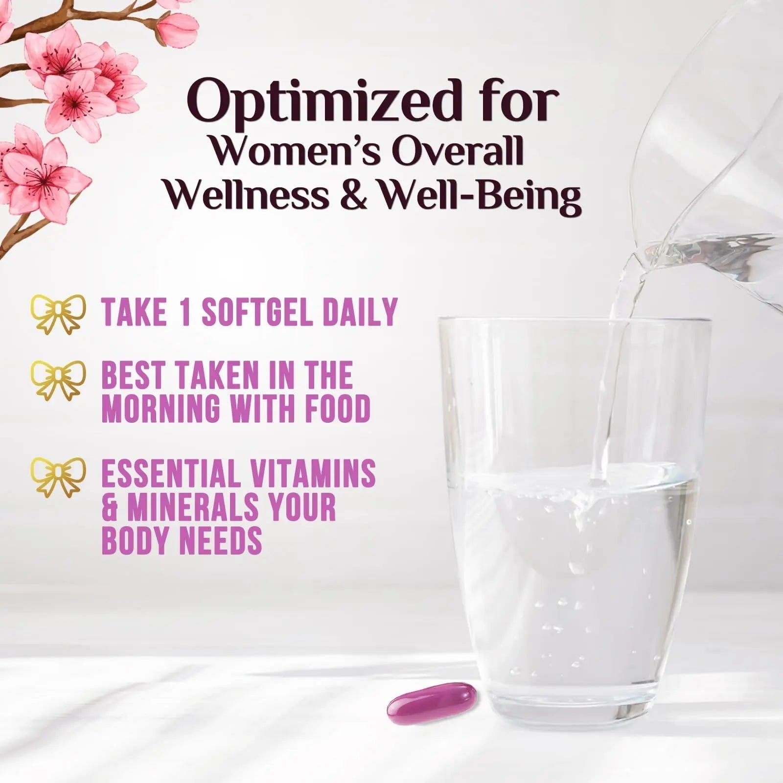 Multivitamin for Women - Complete Daily Womens Multivitamins with Calcium, Folic Acid, Vitamin A, C, D, E, & B Vitamins Nature's Nutrition uk supplements