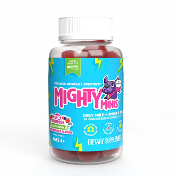 MIGHTY MINIS Slow-Crafted Sugar-Free Kids Multivitamin Gummies with Allulose | Kid-Approved Mixed Berries | for Immunity, Growth, Focus & Mood | MIGHTY MINIS uk supplements