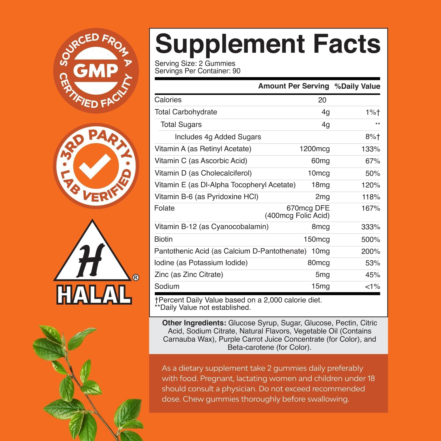 Potent Daily Multivitamin Gummies for Adults - Wellness Blend of Vitamin D A C E B12 Zinc and Biotin - Adult Vitamin Gummy for Energy and Immune Health Natures Craft uk supplements