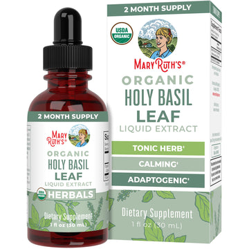 MaryRuth Organics Holy Basil Sugar Free | Tulsi Holy Basil Herbal Liquid Drops | Antioxidant | Cognitive Function | Digestive Support | Energy Levels | Vegan | Non-GMO | 1 Fl Oz MARYRUTH'S uk supplements