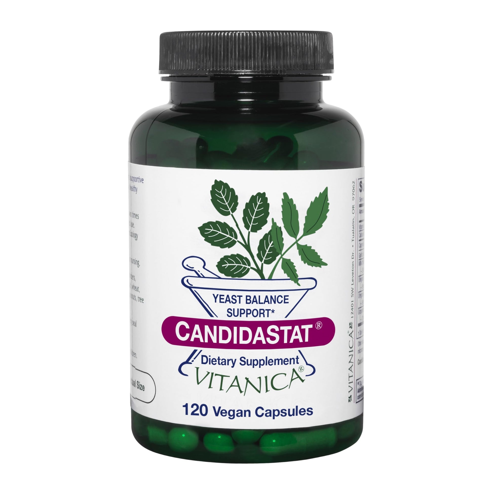 Vitanica Candidastat, Yeast Balance Supplement and Support, Vegan, 120 Capsules Vitanica uk supplements