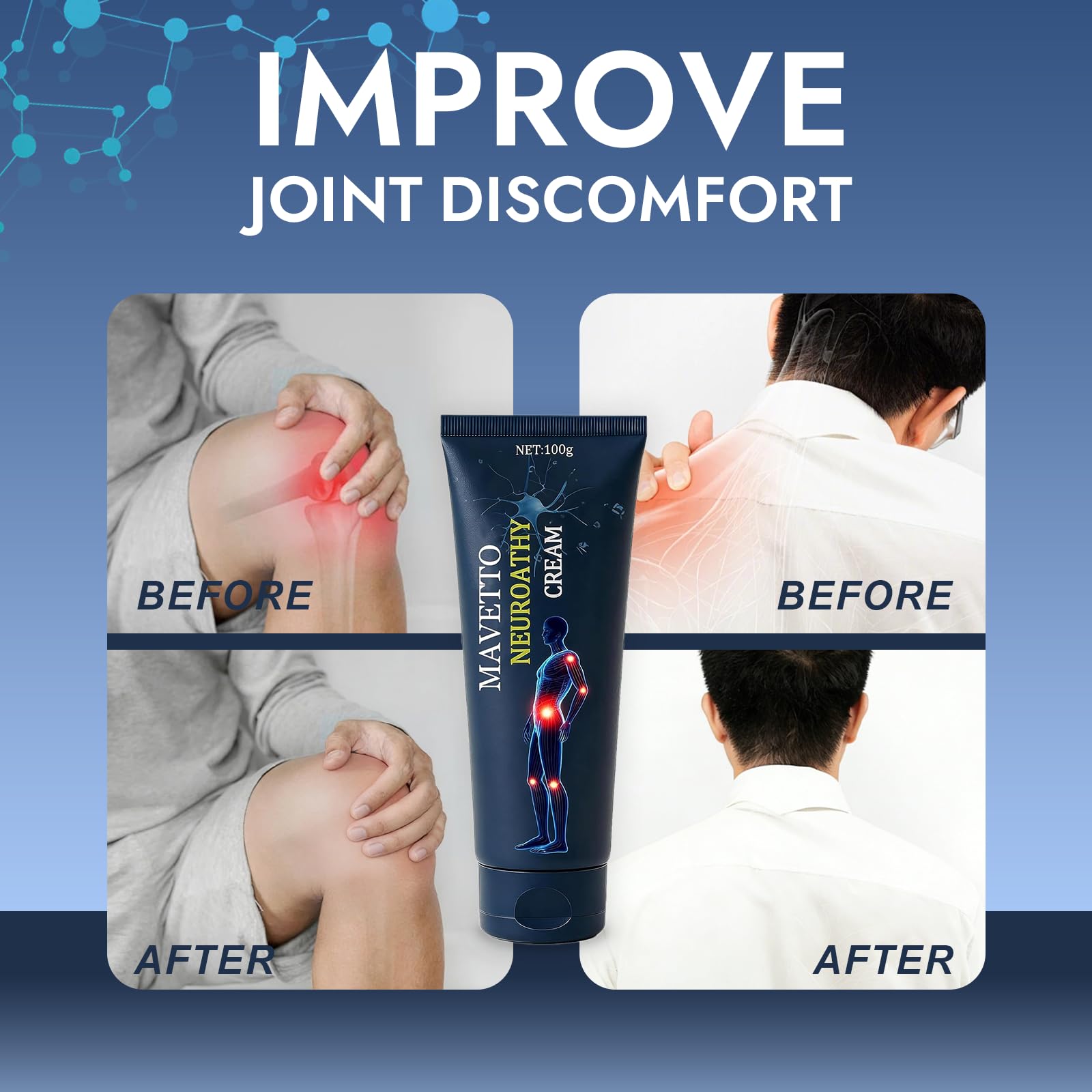 Bare Basics MAVETTO Neuropathy Relief Cream, Neurosoothe Formula Nerve Cream, Contains Capsaicin, Arnica, Menthol, MSM and Glucosamine, Improve Joint Discomfort, Increase Mobility (2pcs) Bare Basics uk supplements