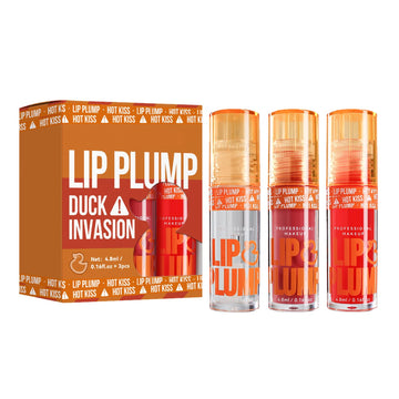 GHFCZOO 3 Colors Duck Lip Plumper Gloss, Hydrating Glitter Shine Primer Lip Tint, Non-Sticky Korean Plumping Lip Oil, Moisturizing Tinted Lip Balm for Sexy, Glossy Lips (Set A, 3pcs/set) GHFCZOO uk supplements