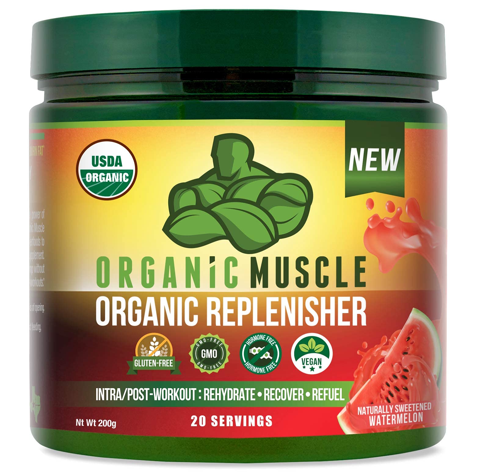 Organic Muscle Bundle - Pre-Workout Powder for Energy (Passionfruit Guava) + Replenisher Organic Muscle uk supplements