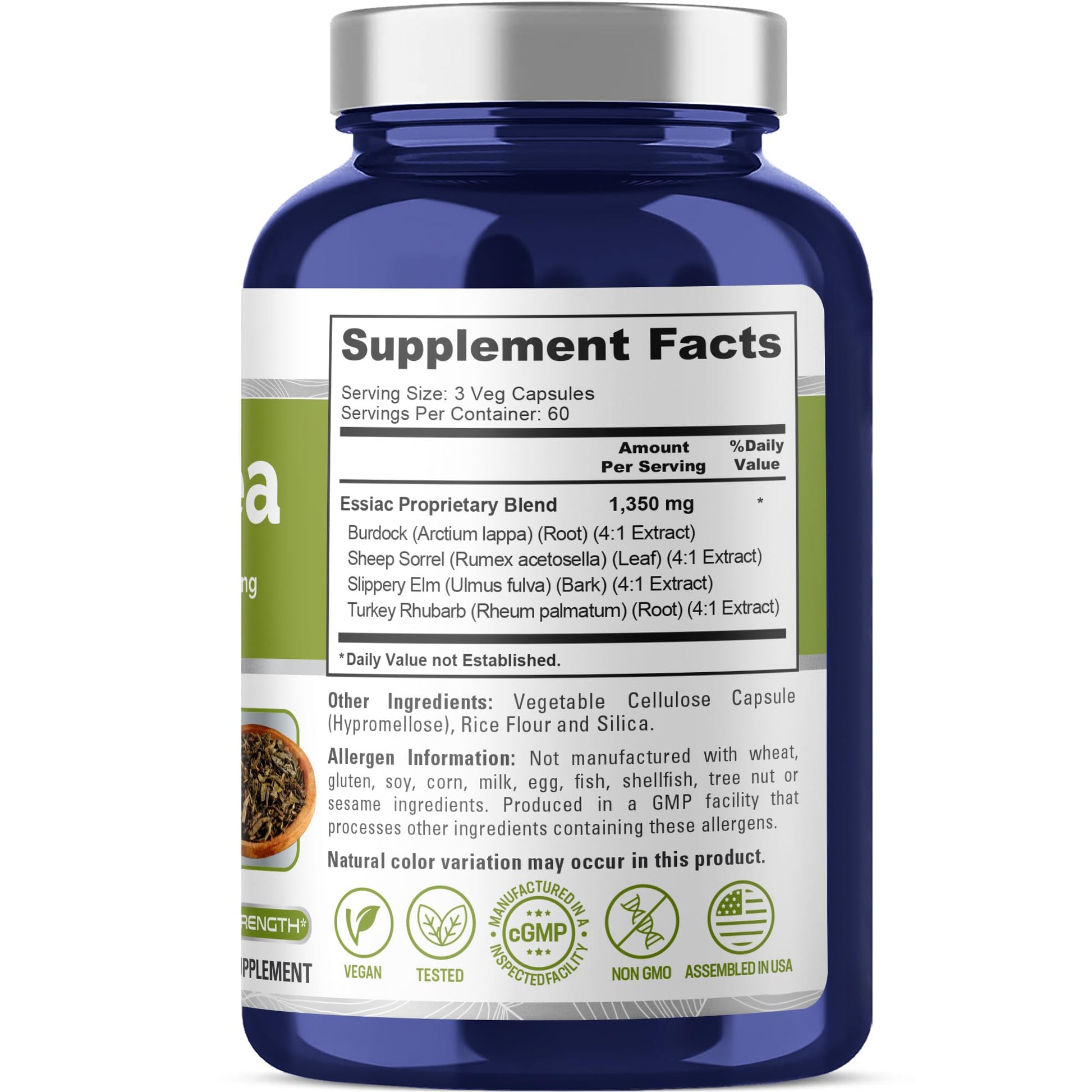 NusaPure Essiac Tea 1350 mg 180 Veggie Caps (Vegetarian, Non-GMO) NusaPure uk supplements